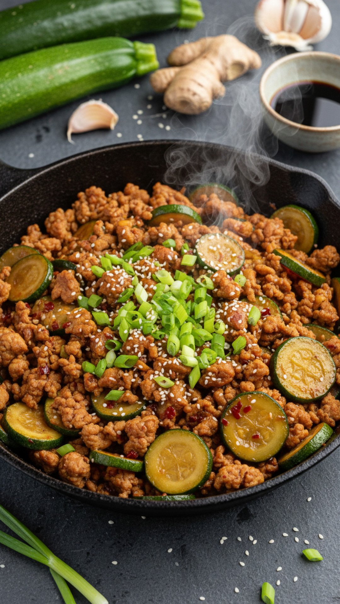 20-Minute Ground Turkey and Zucchini Skillet Preparation