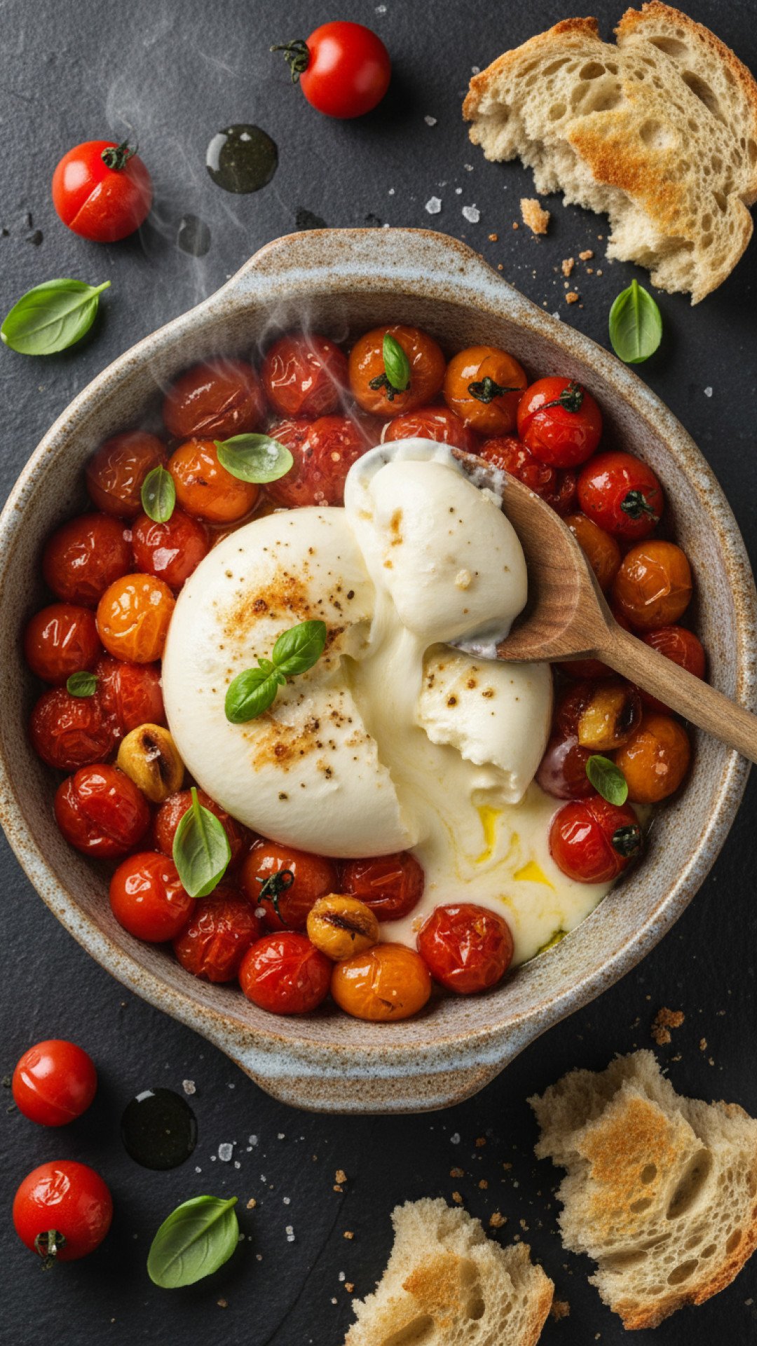 Baked Burrata Amazing Roasted Tomato Bliss Preparation