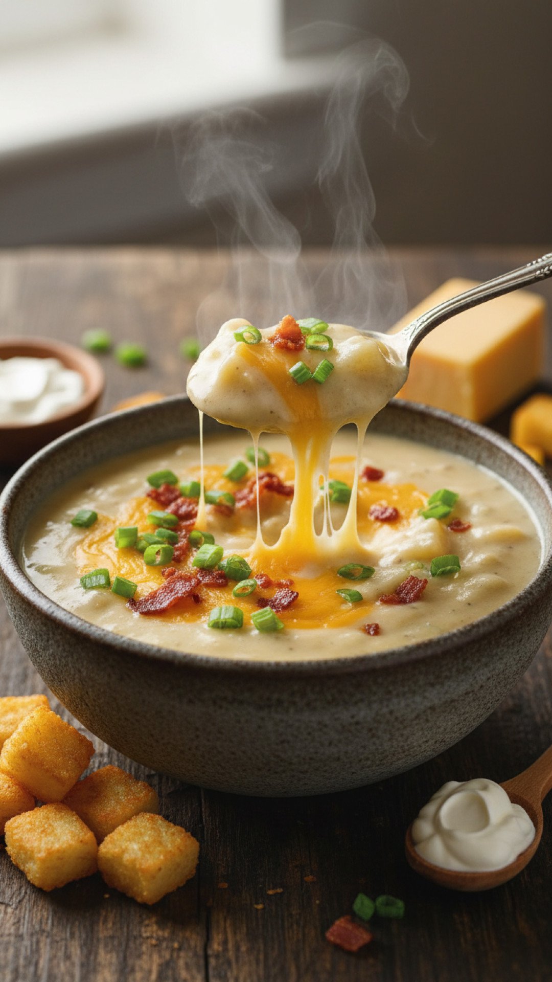 Baked Potato Soup Using Hash Browns Preparation