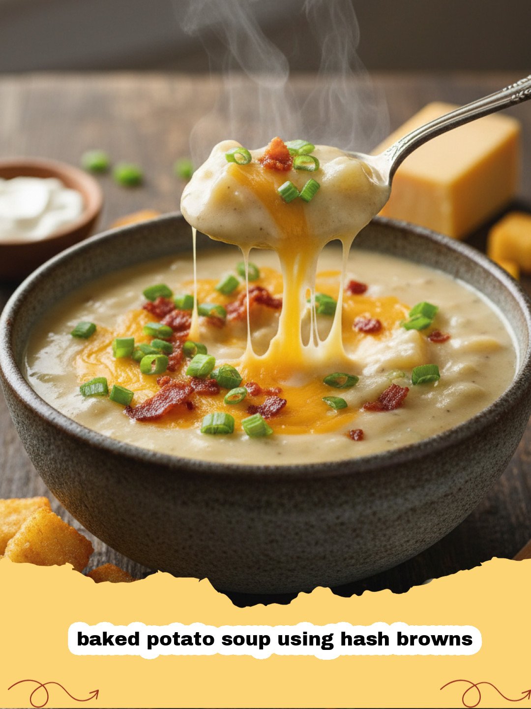 The Ultimate Easy Baked Potato Soup Using Hash Browns