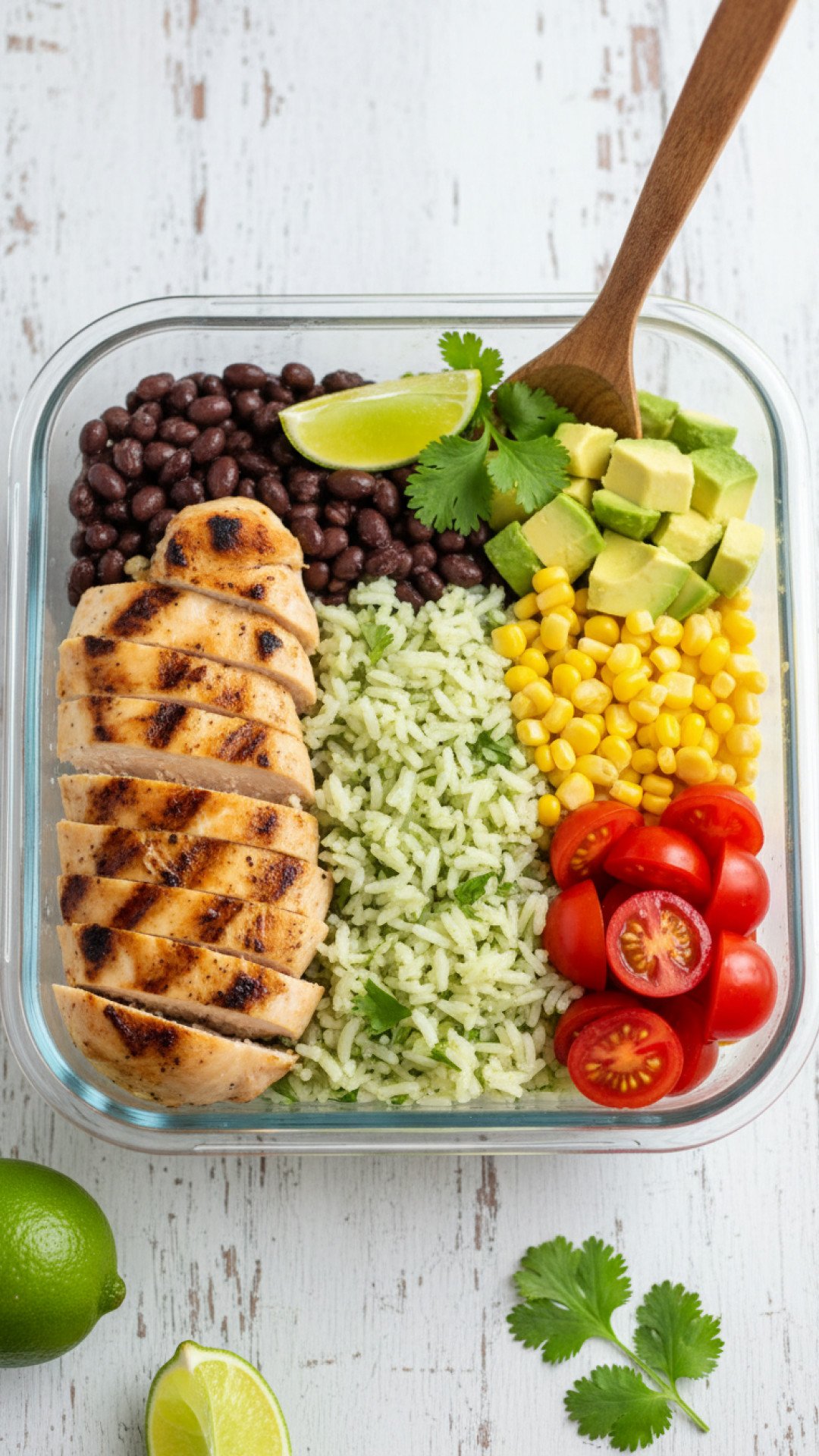 Easy Lunch Meal Prep Chicken Burrito Bowls Preparation