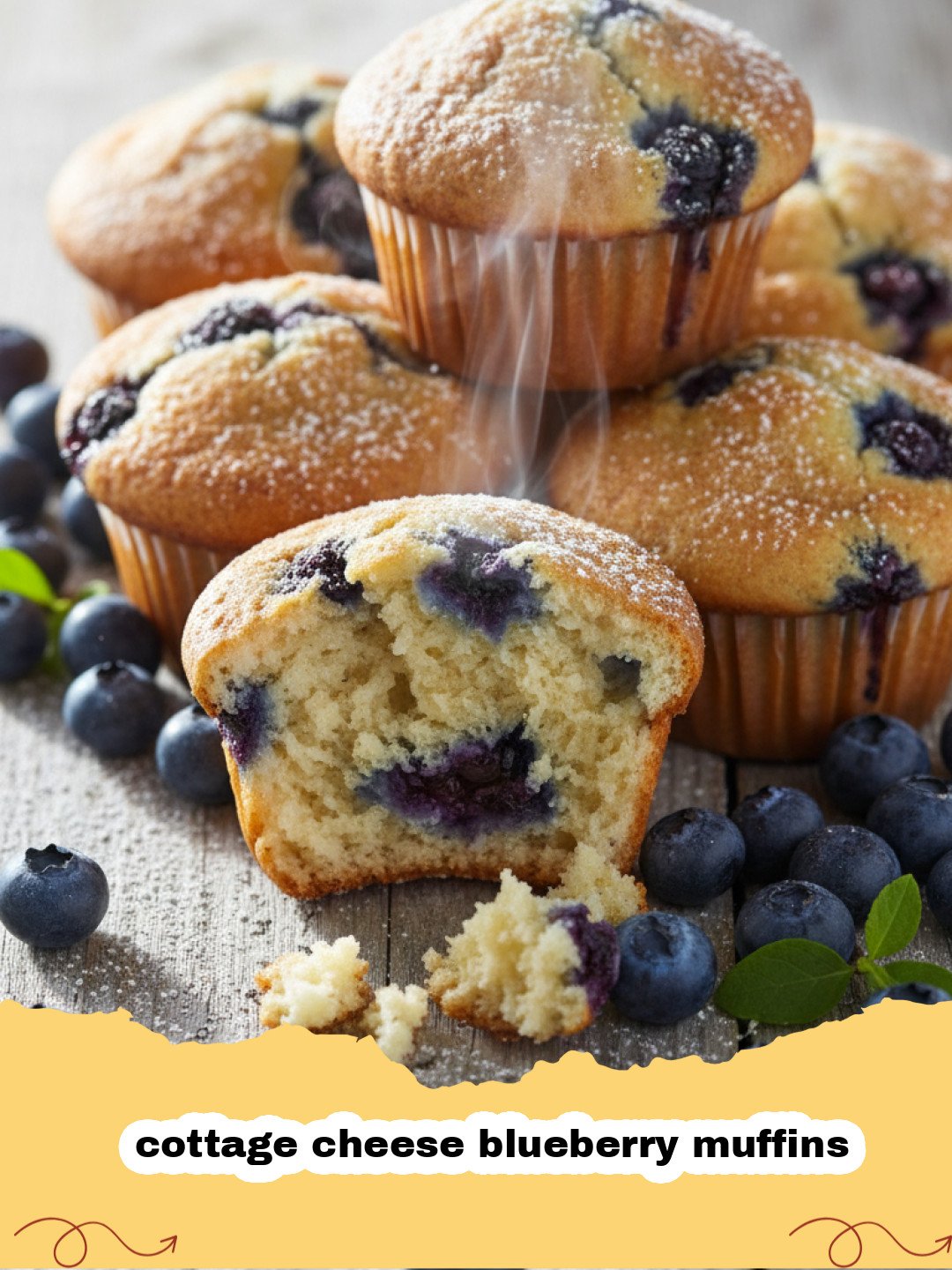 Healthy and Protein-Packed Cottage Cheese Blueberry Muffins