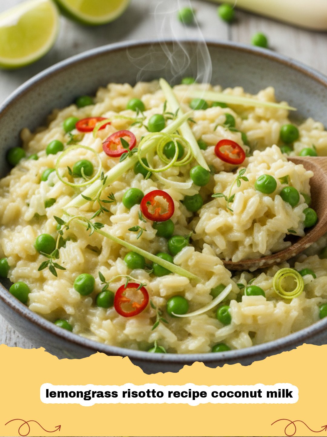 Creamy Lemongrass Risotto with Coconut Milk