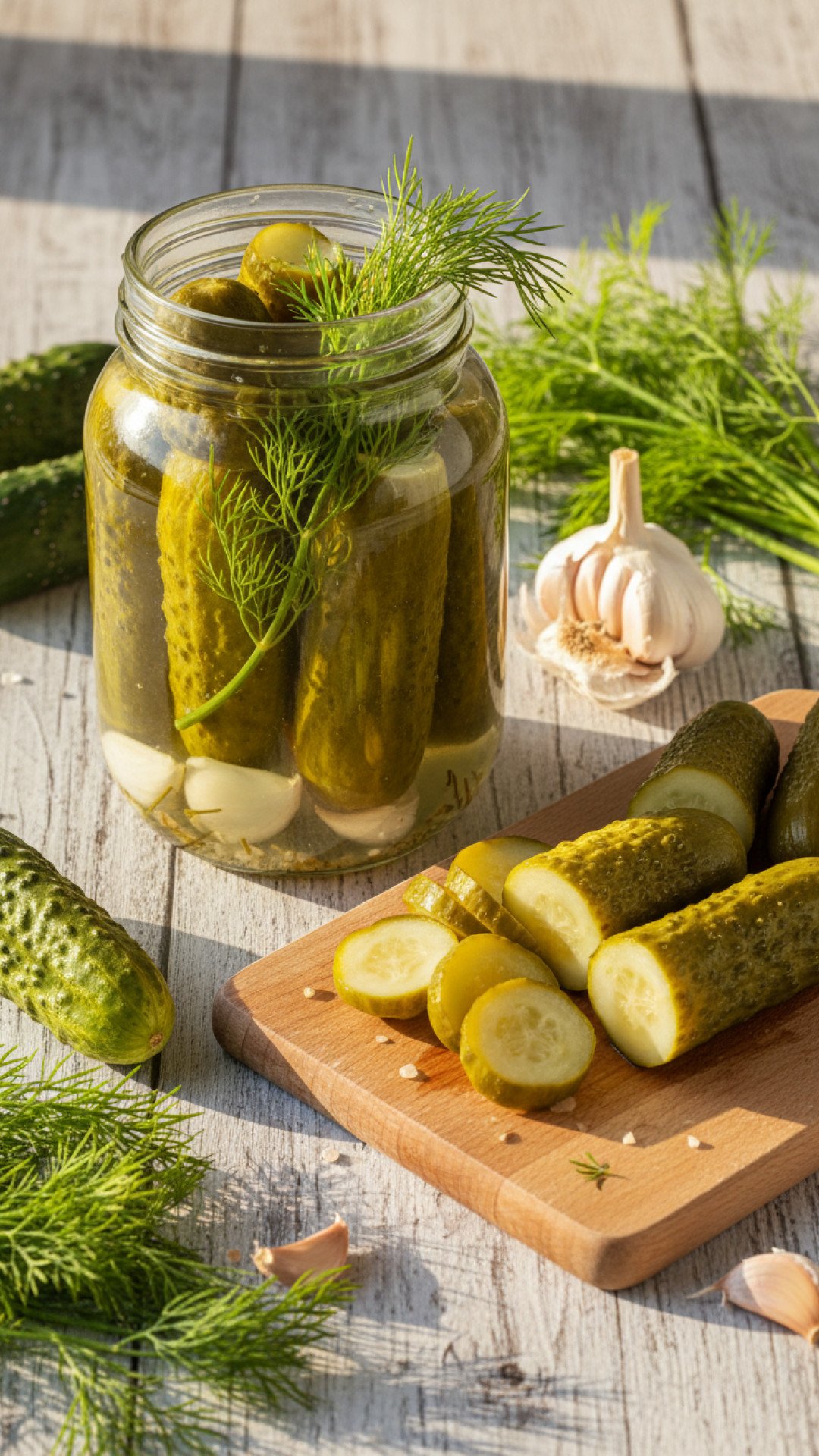 Old-Fashioned Sun Dill Pickles Preparation