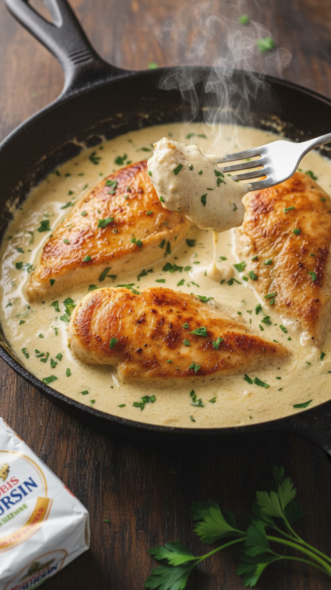 Quick and Creamy Boursin Chicken Preparation