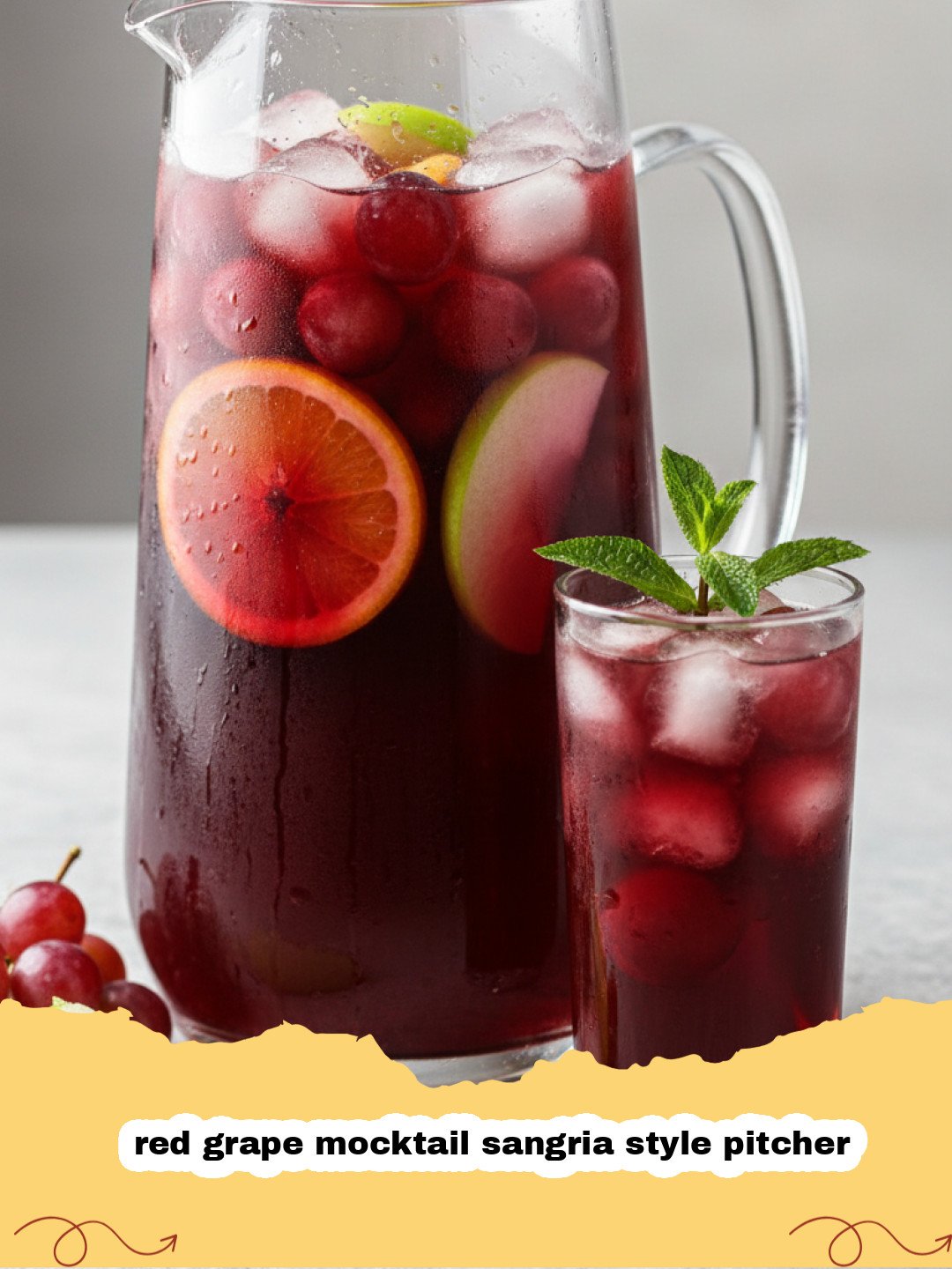 The Ultimate Red Grape Mocktail Sangria Style Pitcher for Any Occasion