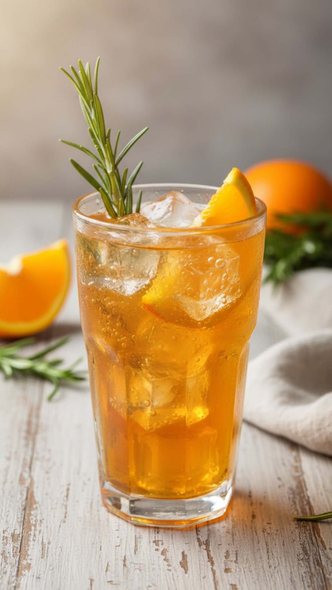 Sparkling Orange Rosemary Refresher Preparation