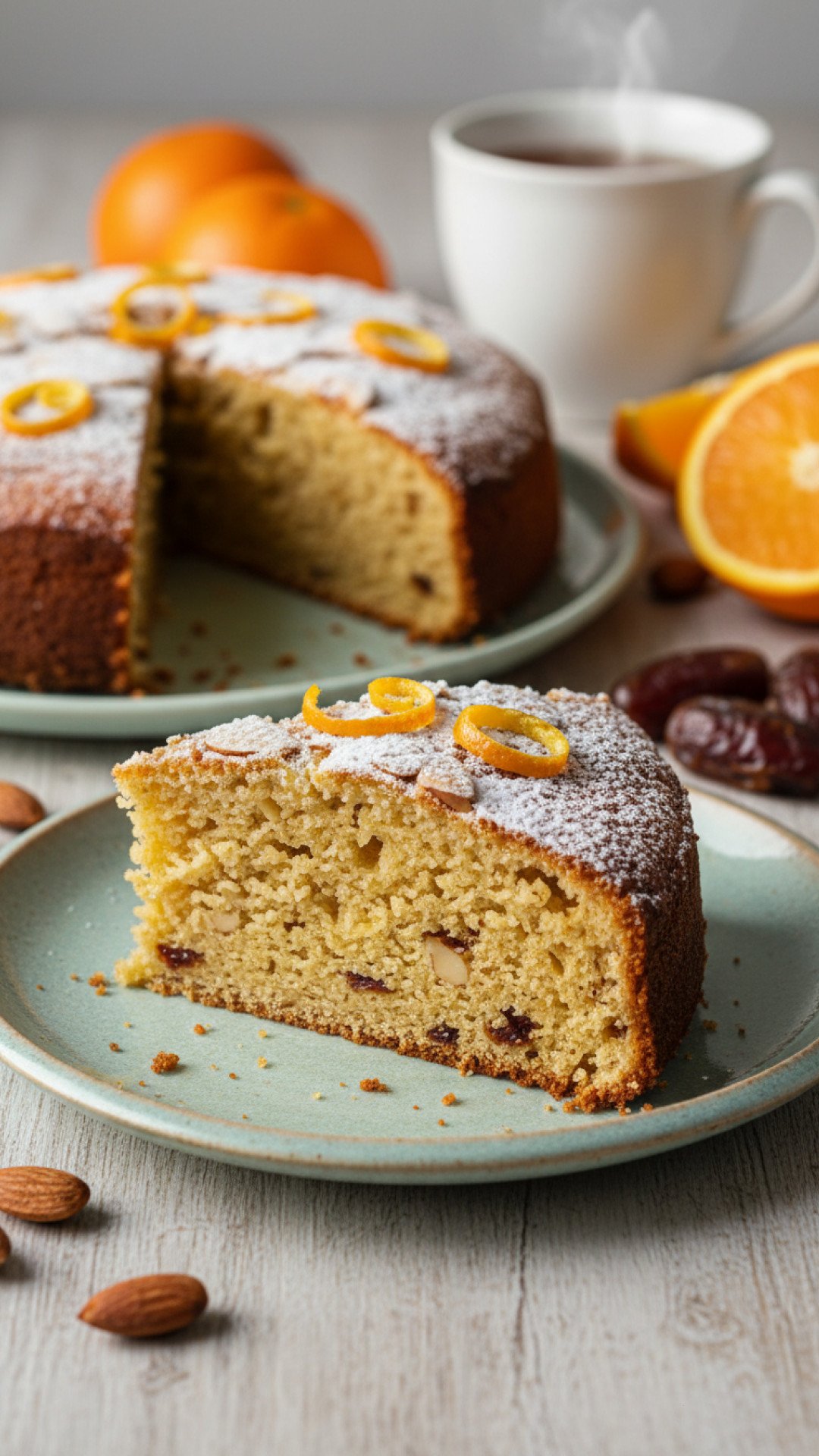 Almond Orange Date Tea Cake Preparation