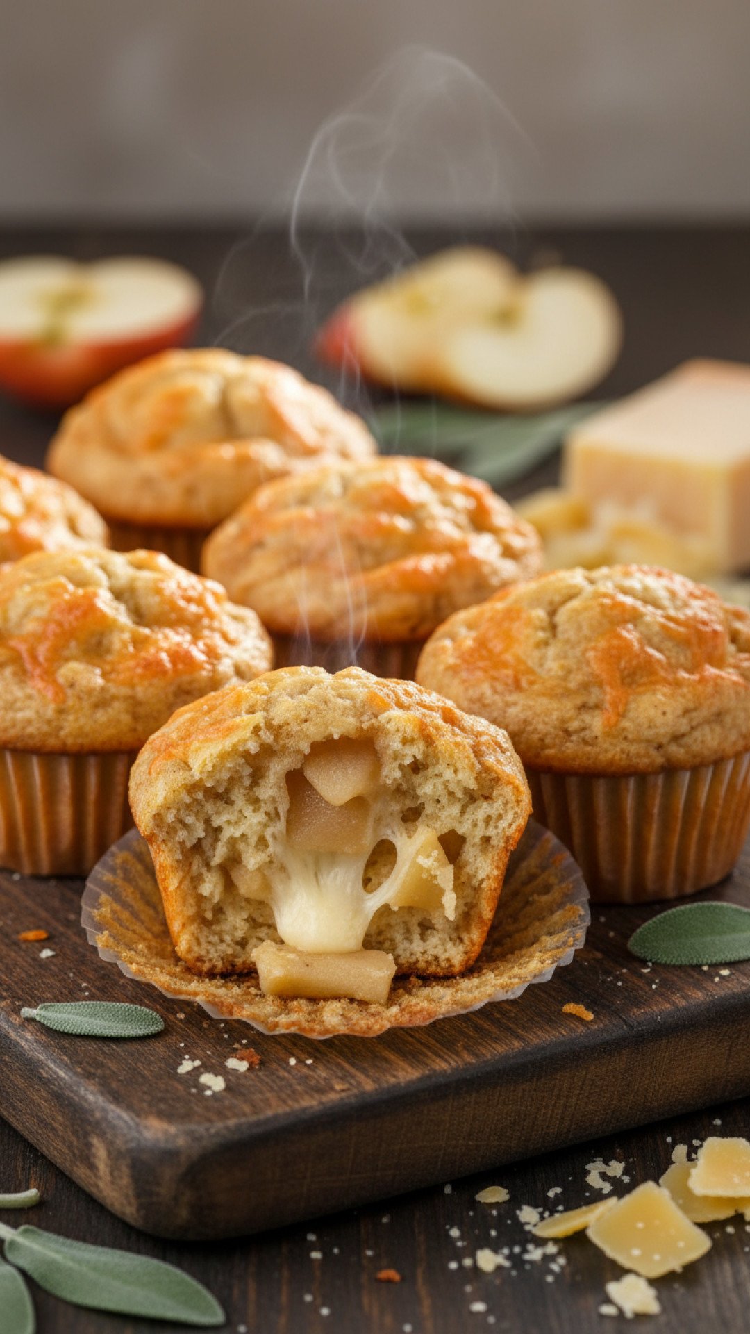 Apple and Cheddar Savory Muffins Preparation
