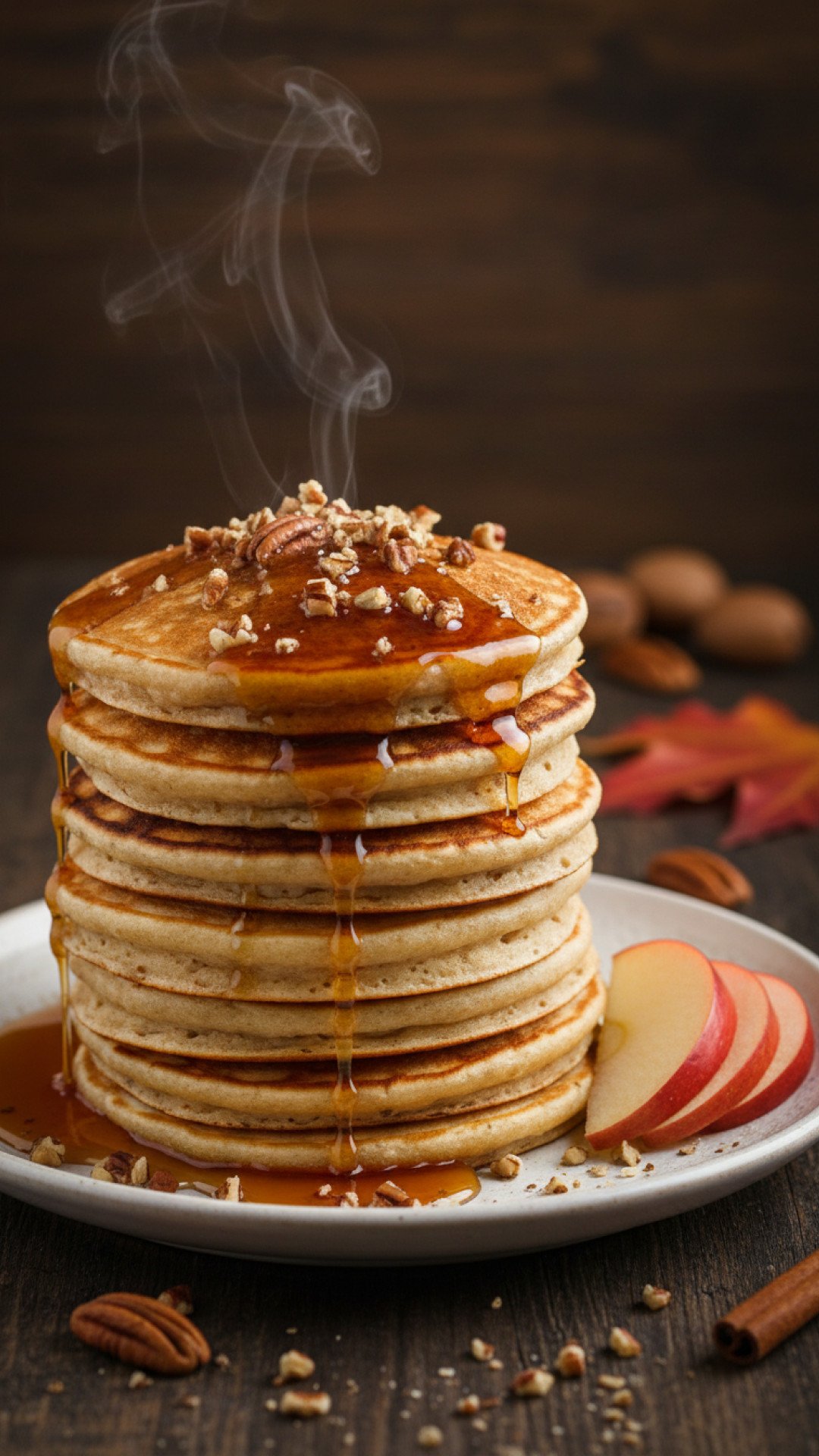 Apple Cider and Pecan Pancakes Preparation