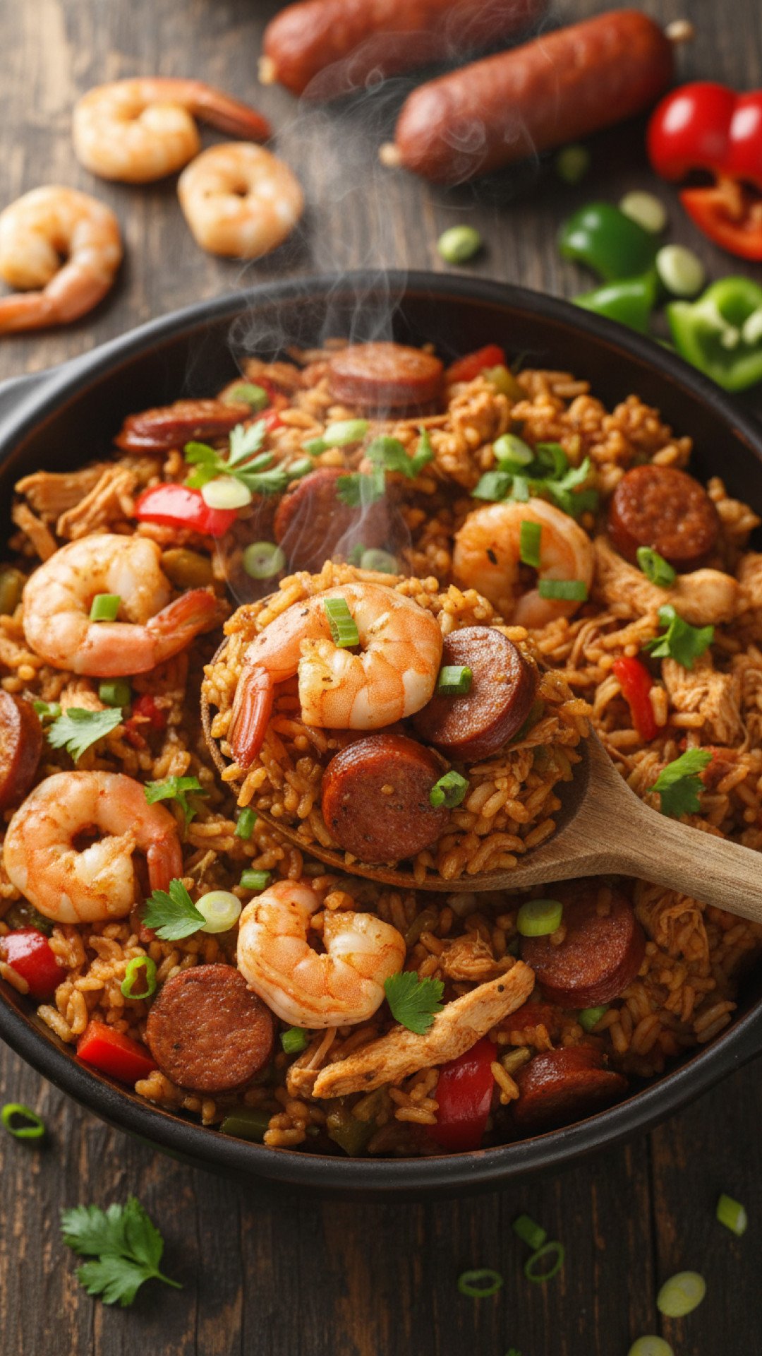 Authentic Cajun One-Pot Jambalaya Preparation