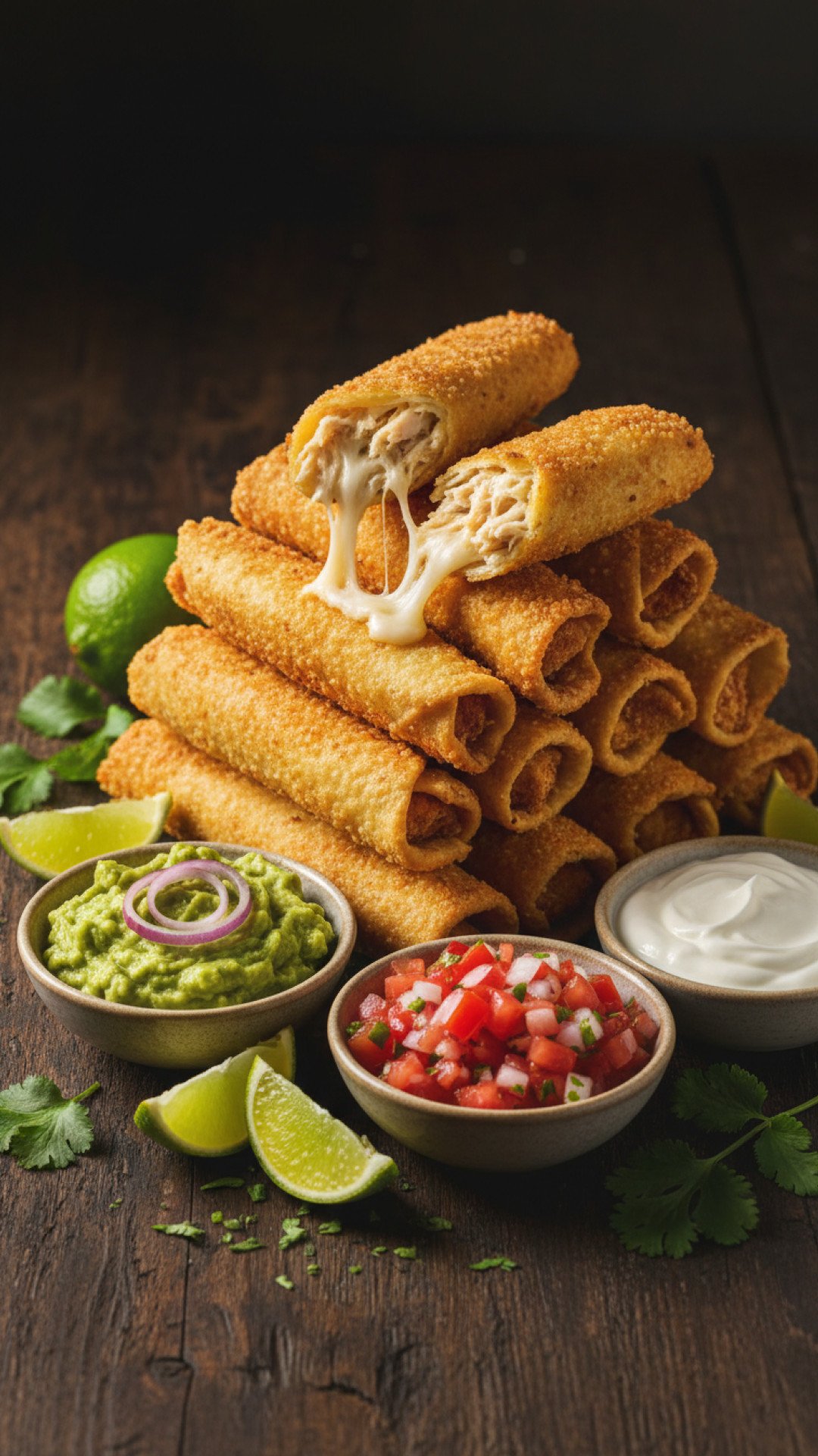 Authentic Crispy Chicken Flautas Preparation