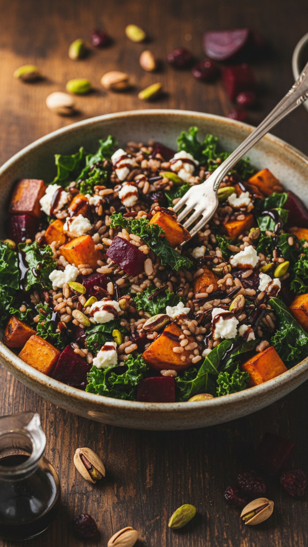 Autumn Harvest Grain Bowl with Roasted Veggies Preparation