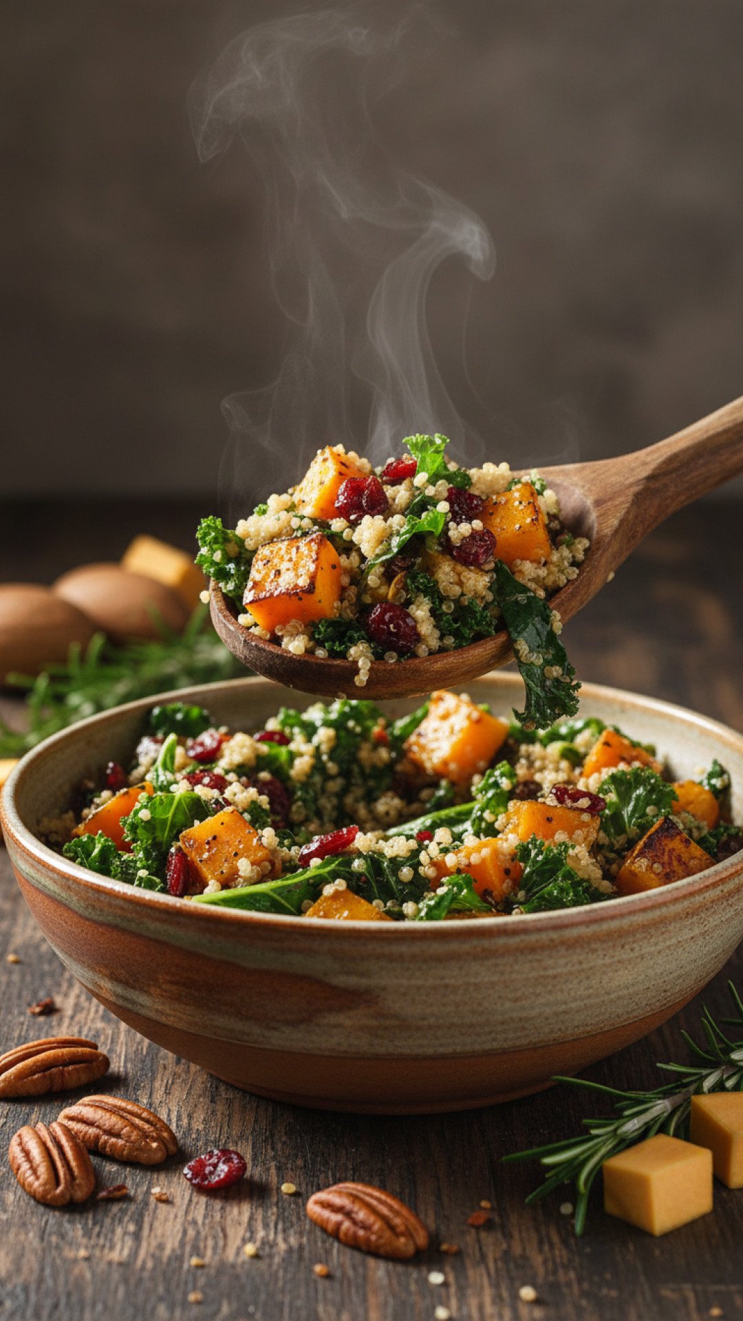 Autumn Harvest Grain Salad with Cranberries Preparation