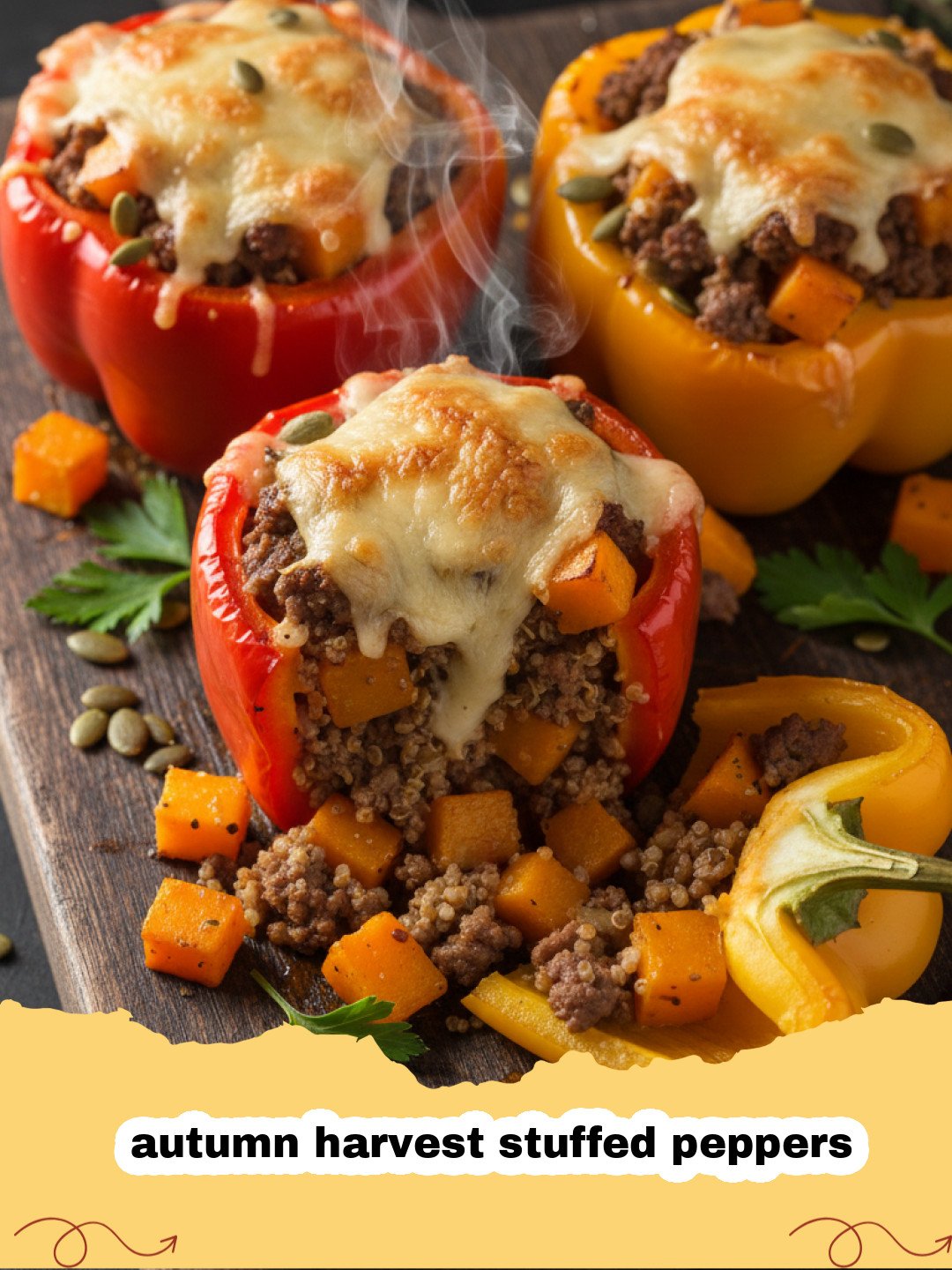 Autumn Harvest Stuffed Peppers with Wild Rice and Sausage