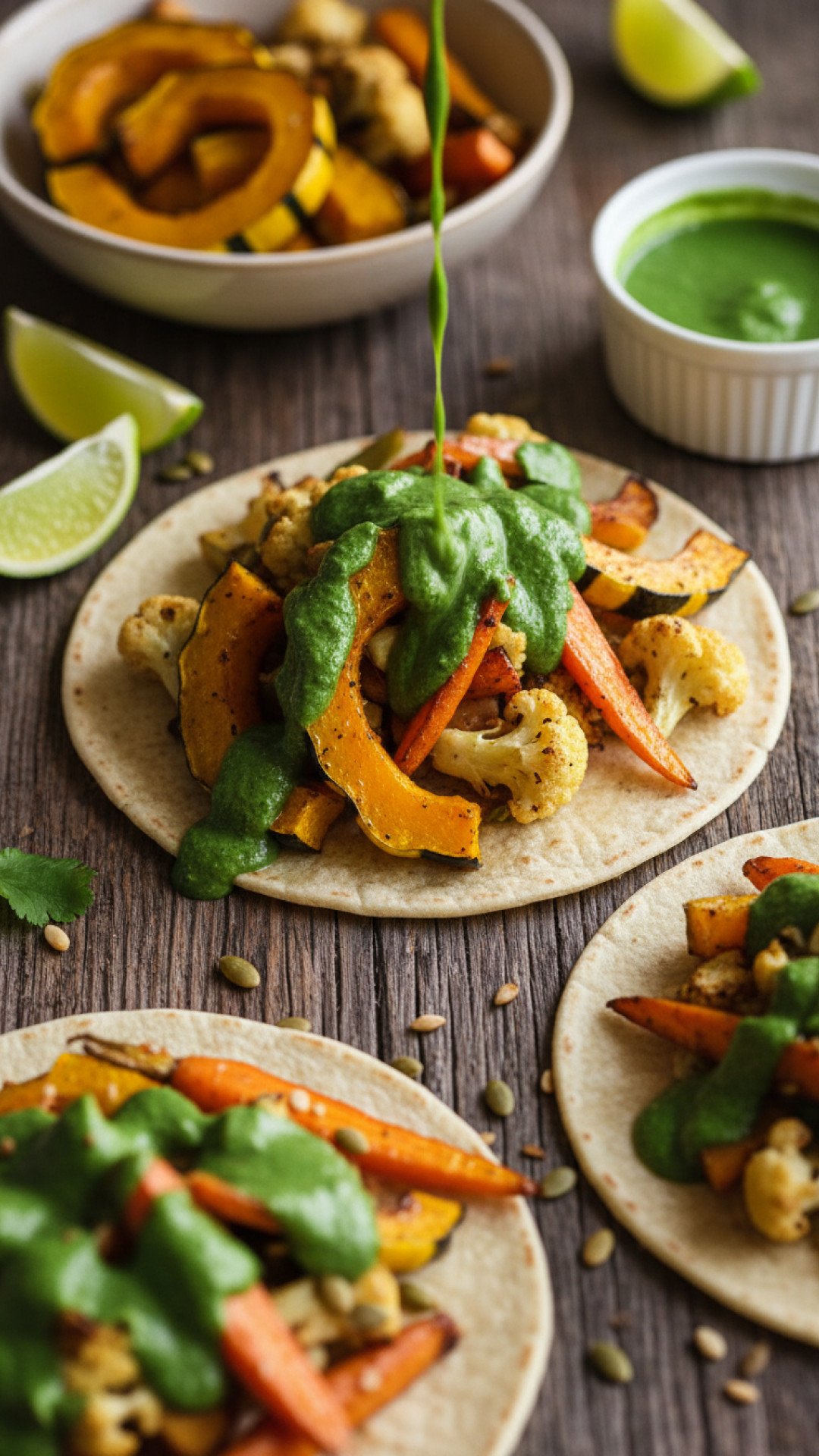 Autumn Harvest Tacos with Roasted Veggies Preparation