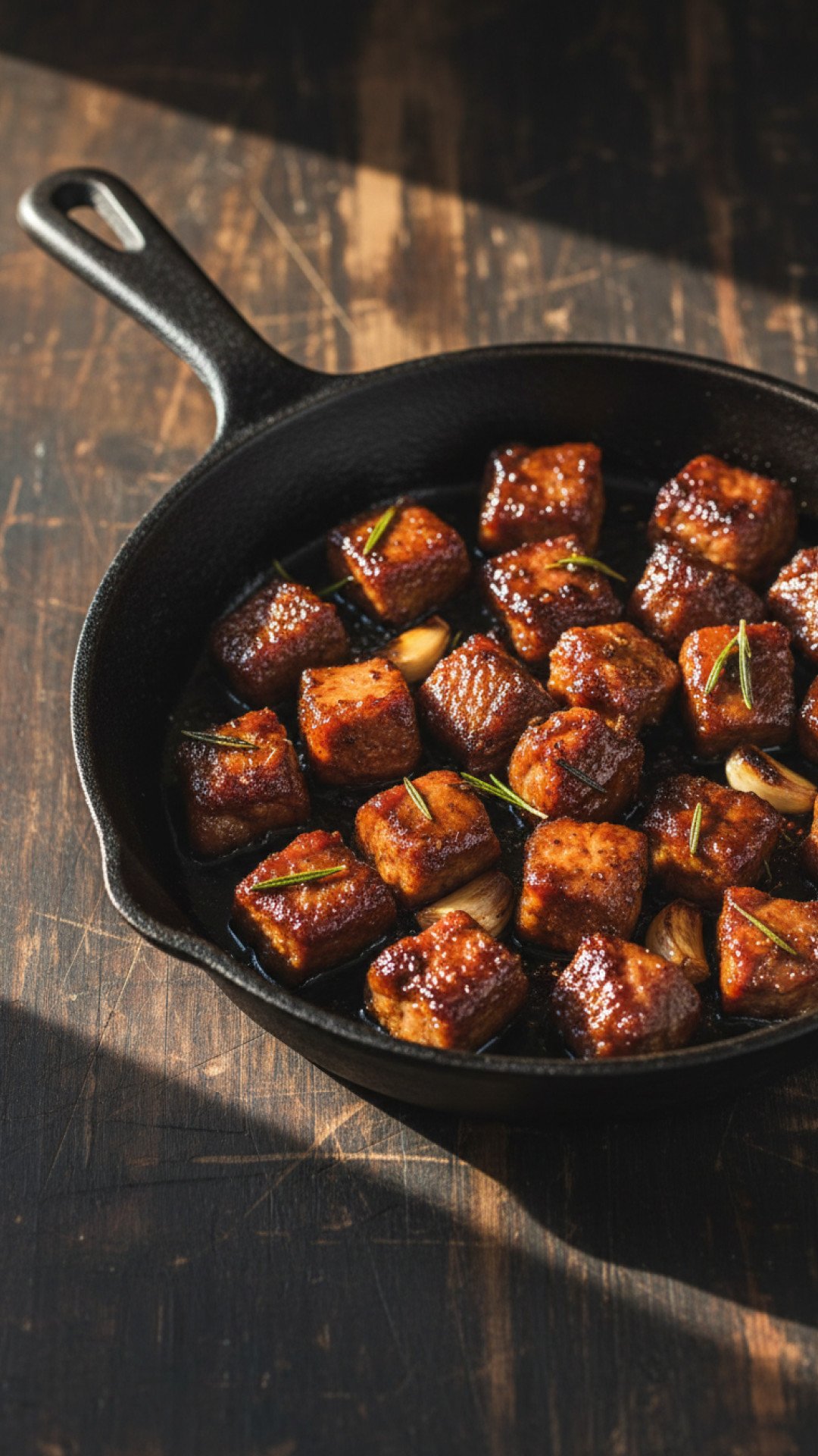 Balsamic Roasted Pork Skillet Nuggets Preparation