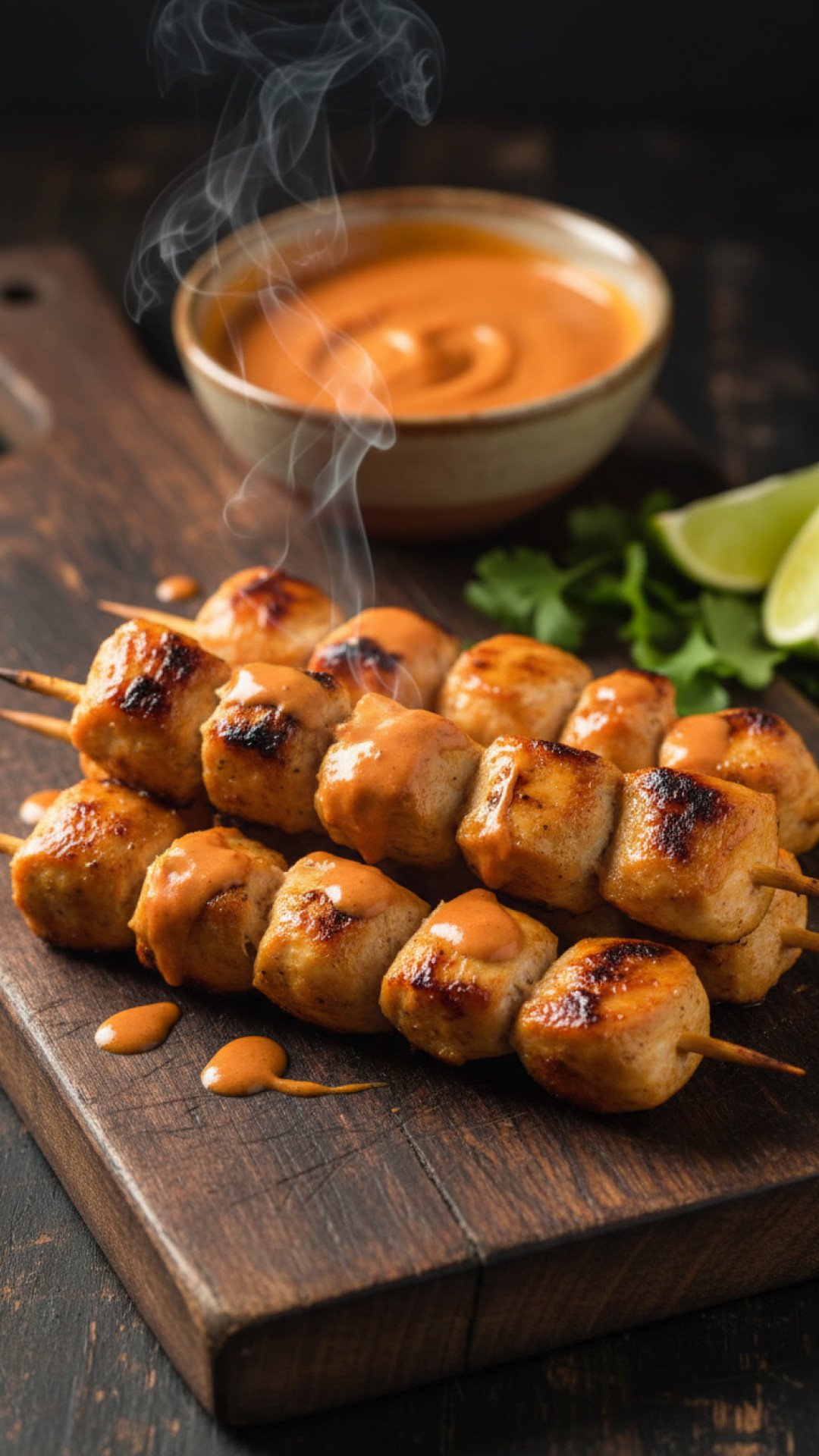 Bang Bang Chicken Skewers Preparation