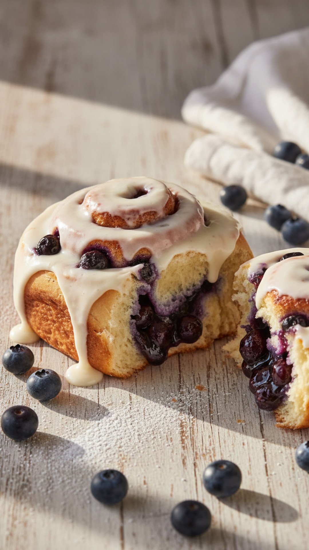 Blueberry Cinnamon Rolls Preparation