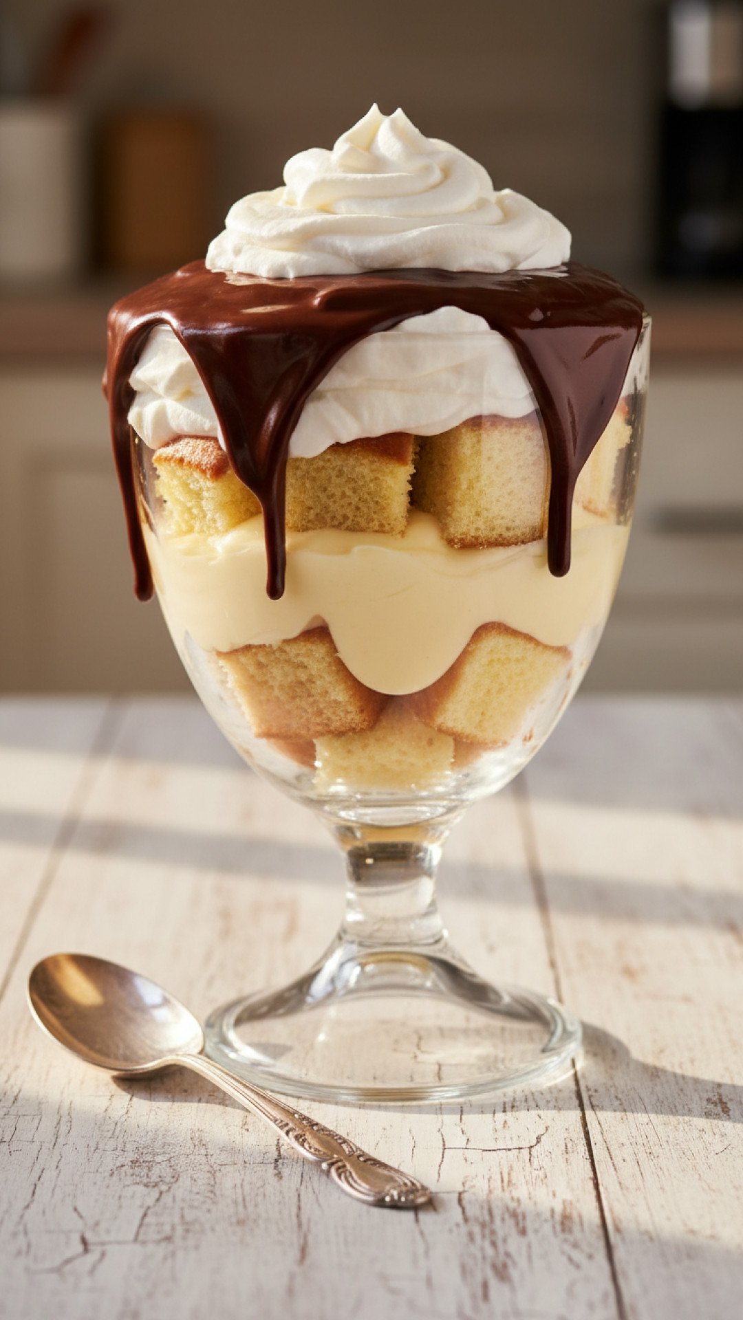 Boston Cream Pie Trifle Preparation