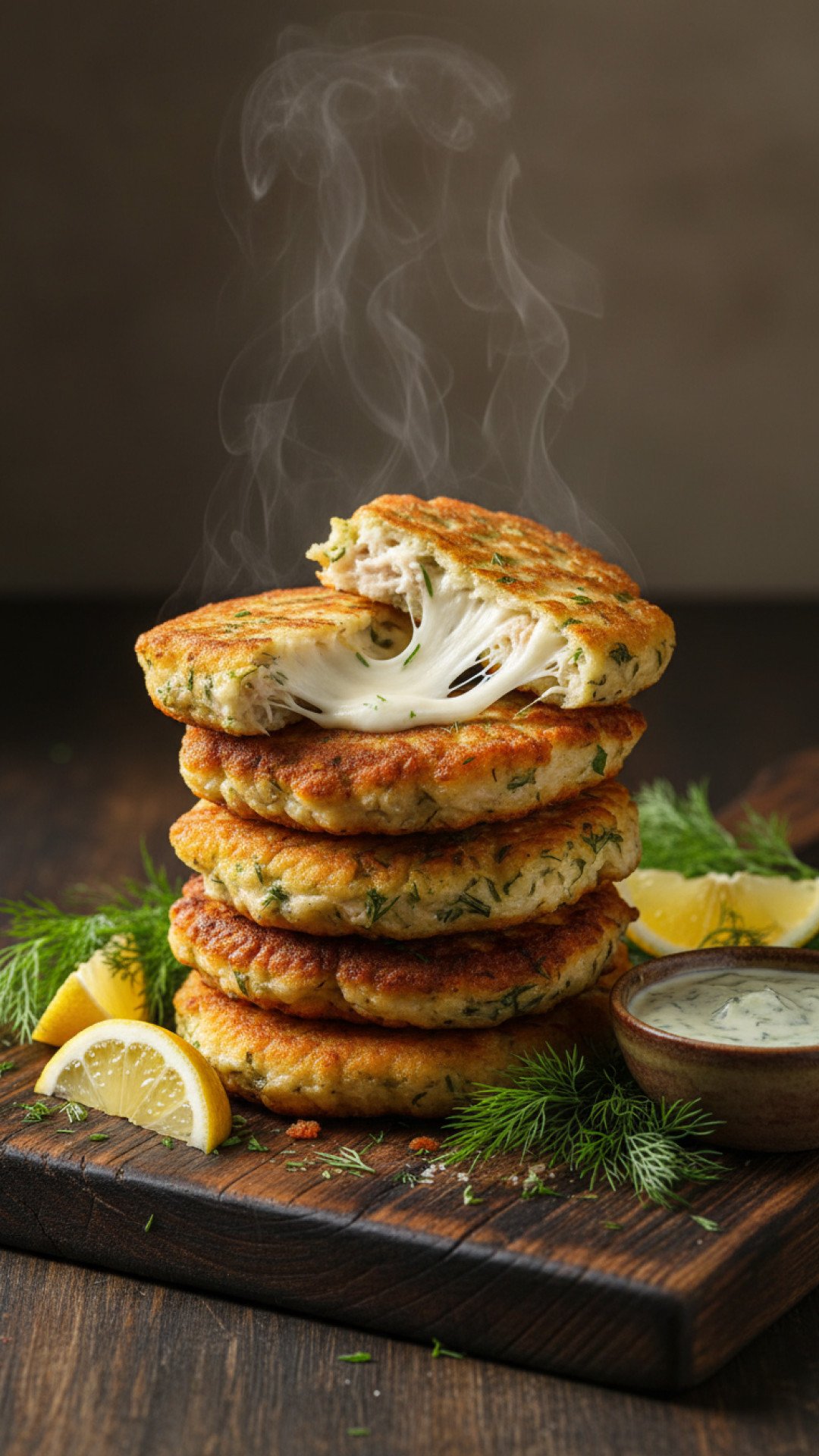 Cheesy Chicken Fritters Preparation