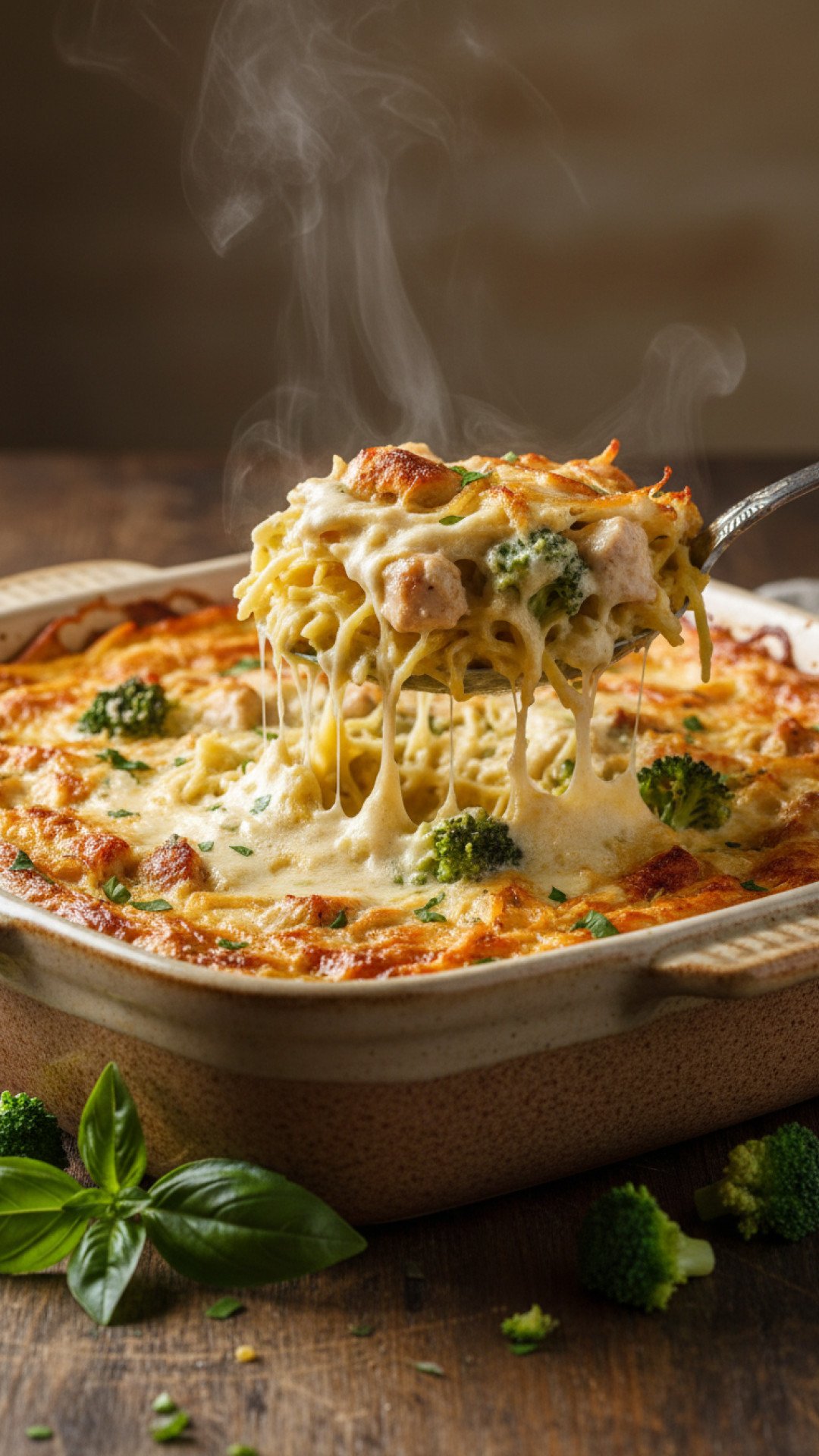 Chicken Alfredo Spaghetti Squash Casserole Preparation