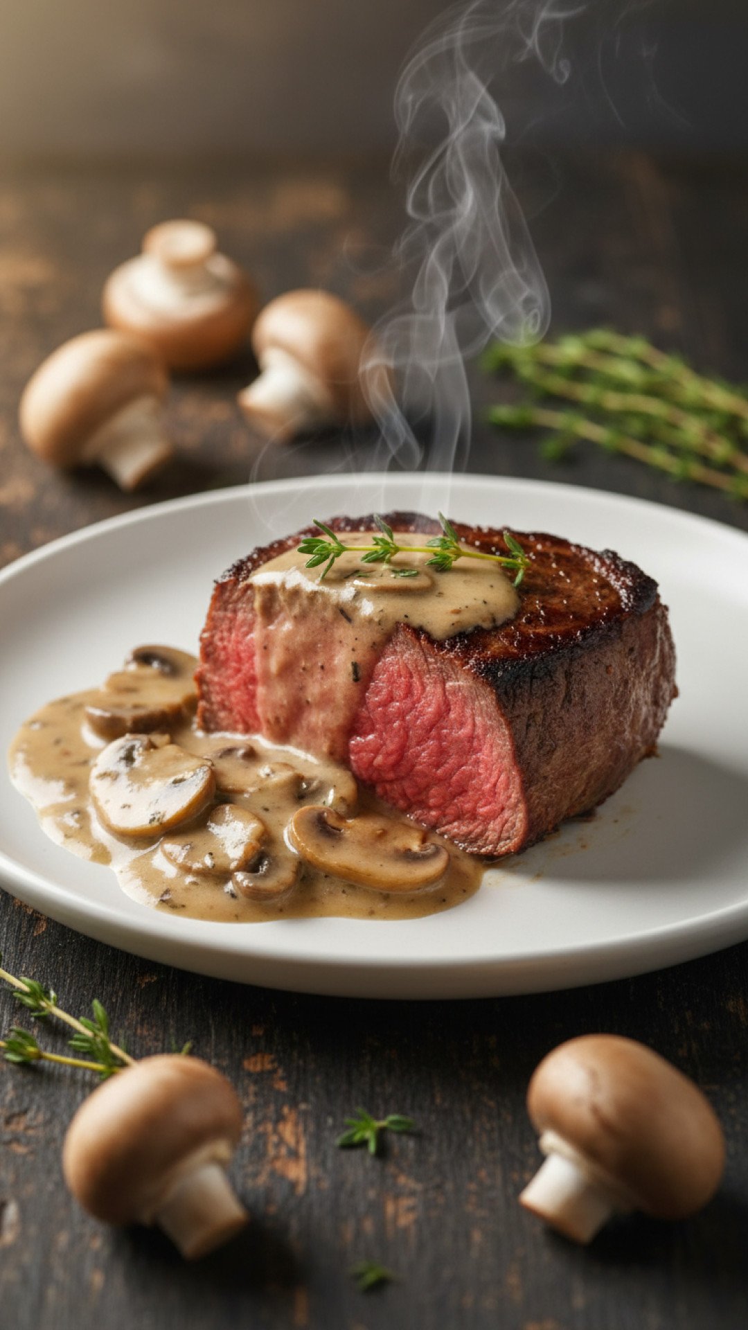 Classic Beef Tenderloin with Mushroom Sauce Preparation