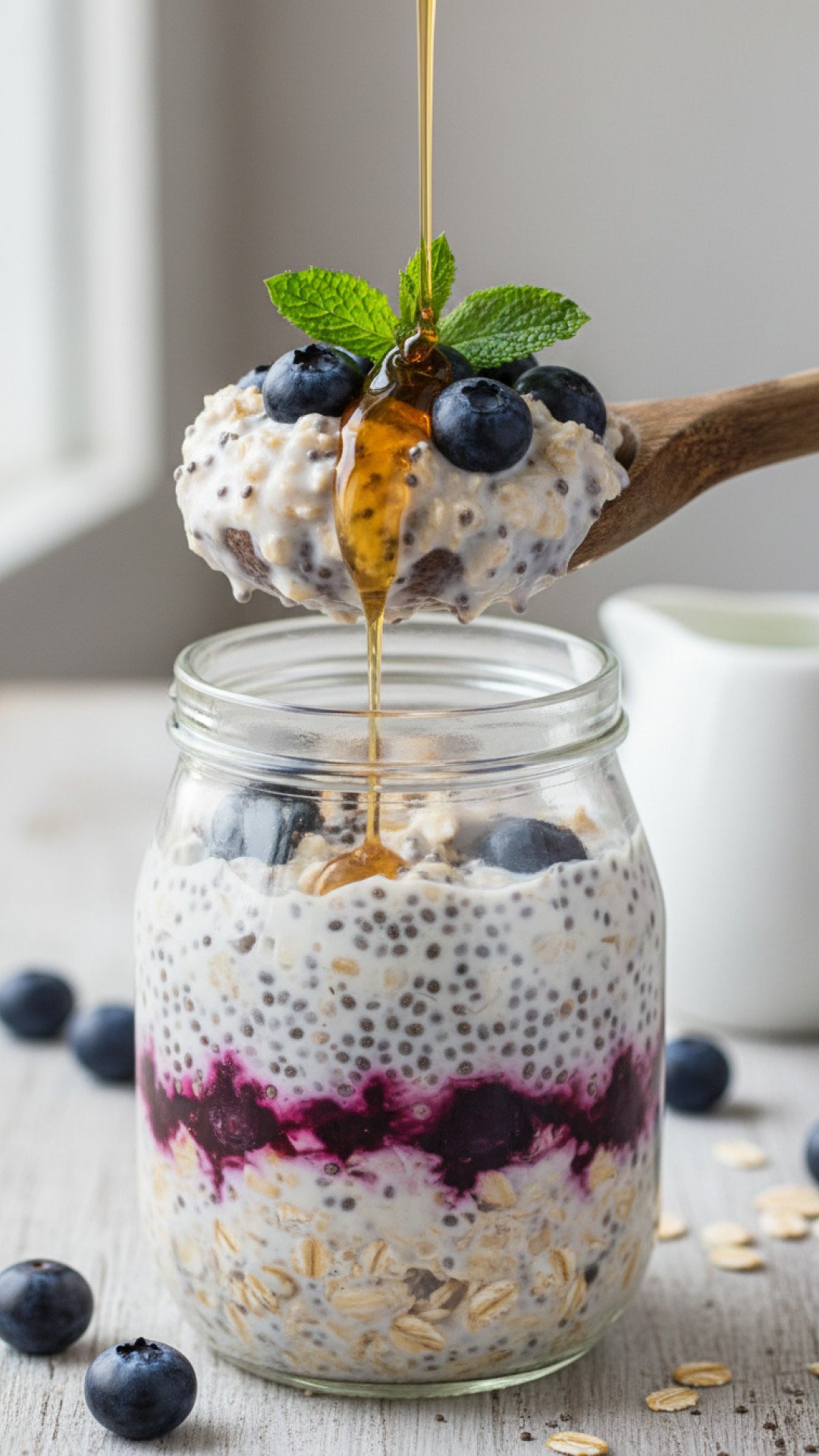 Classic Blueberry Overnight Oats Preparation