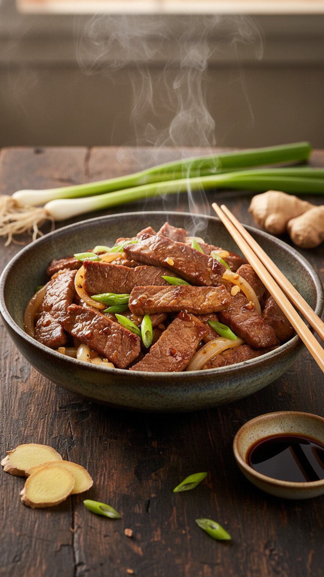 Classic Chinese Beef and Onion Stir Fry Preparation