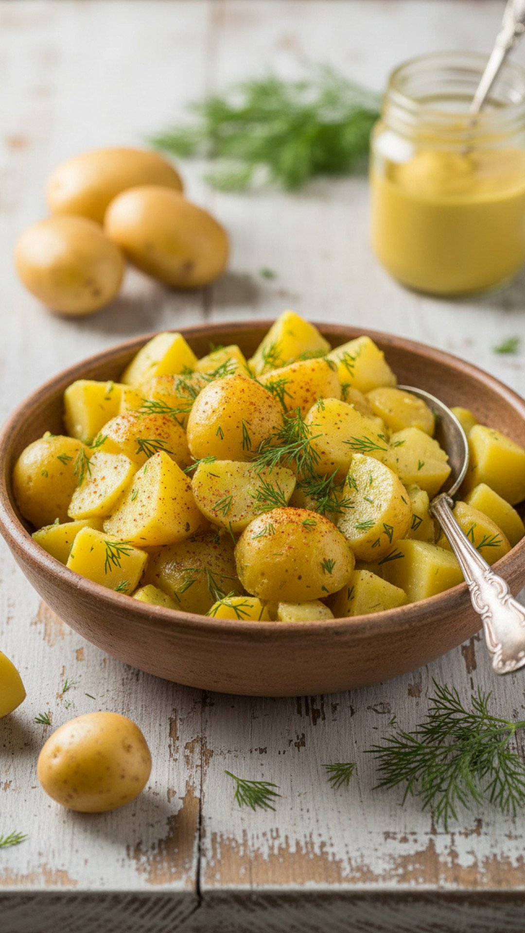 Classic Creamy Mustard Potato Salad Preparation