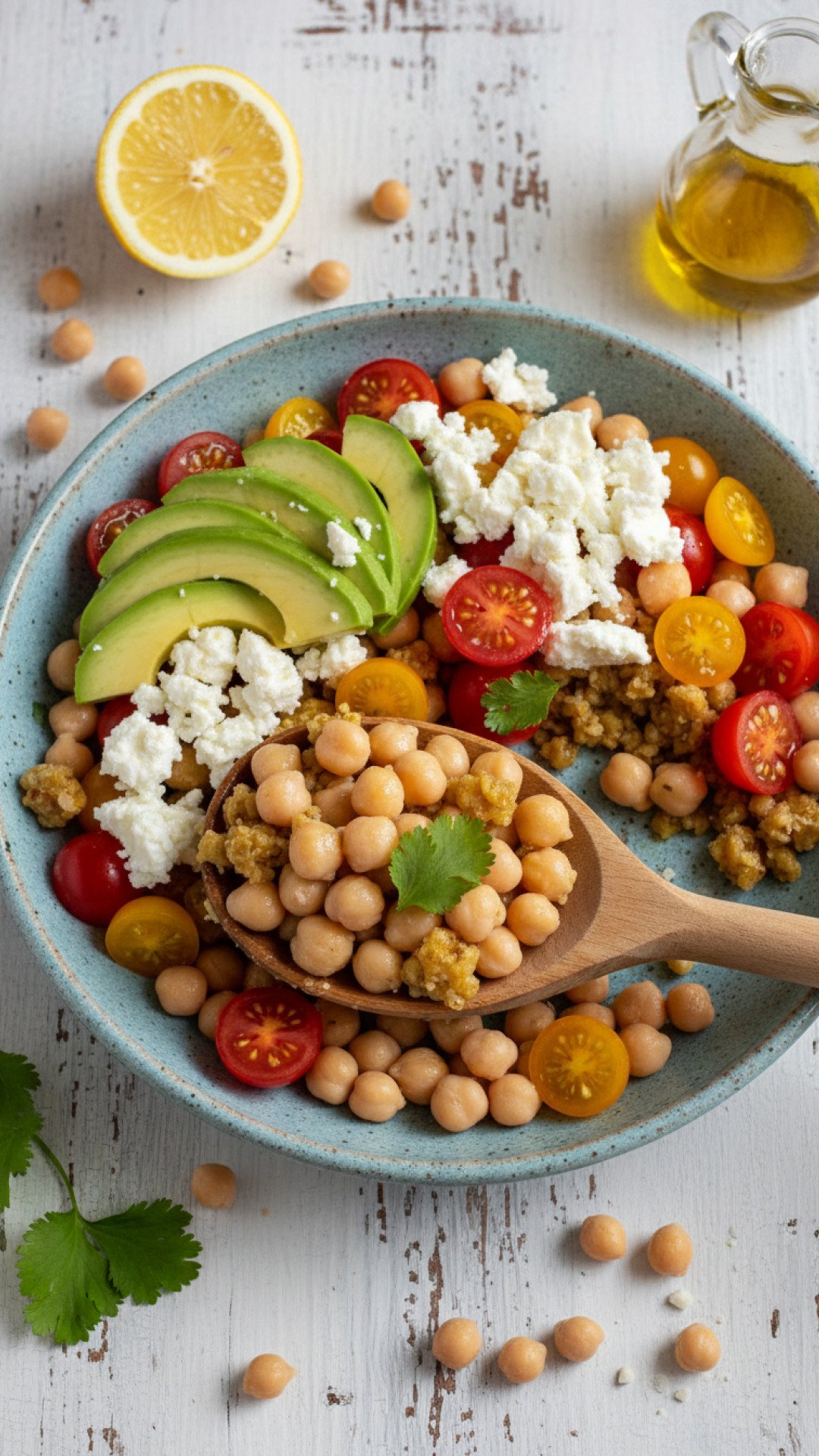 Classic Mediterranean Chickpea Salad Preparation