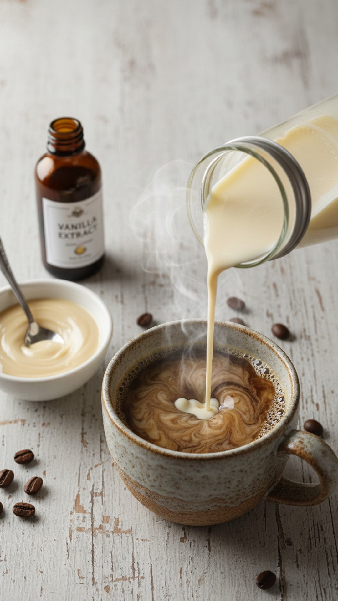 Classic Vanilla Homemade Coffee Creamer Preparation