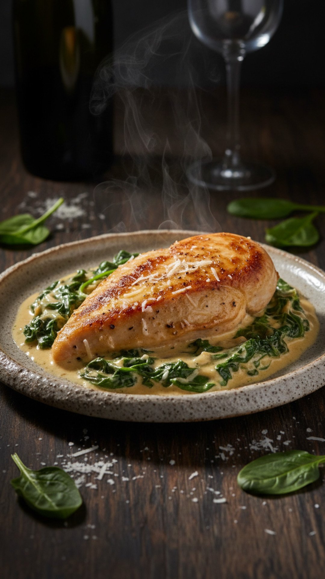 Creamy Chicken Florentine Style Preparation