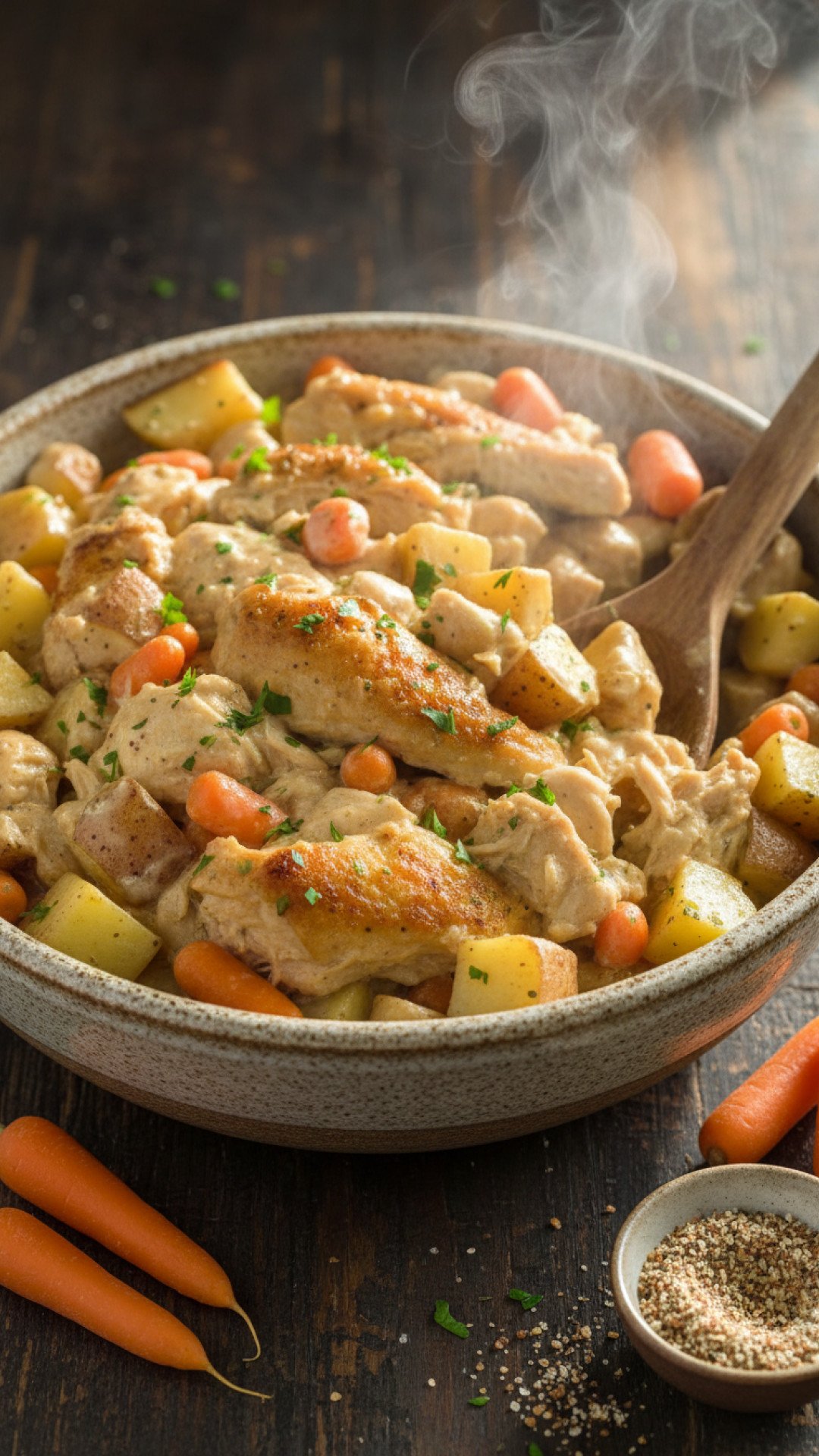 Creamy Crockpot Ranch Chicken Preparation