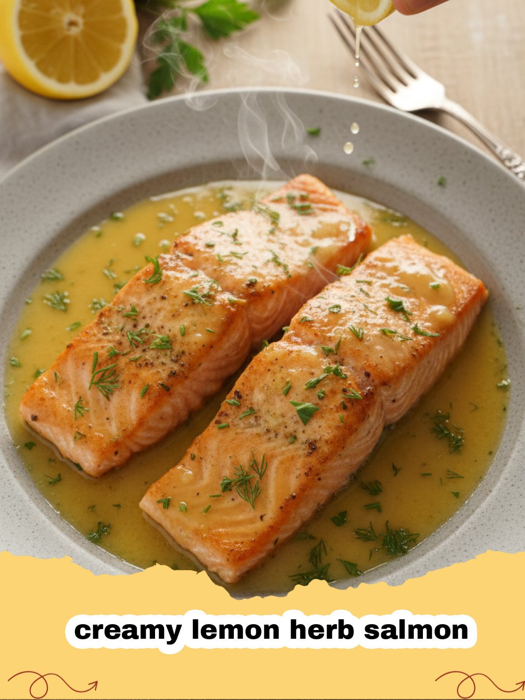 The Best Ever Creamy Lemon Herb Salmon