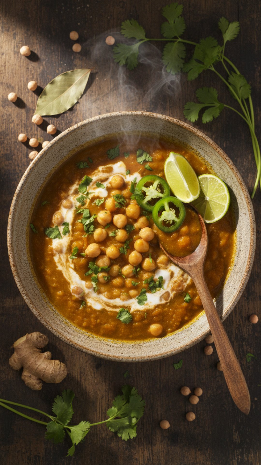 Creamy Pumpkin and Chickpea Stew with Coconut Milk Preparation