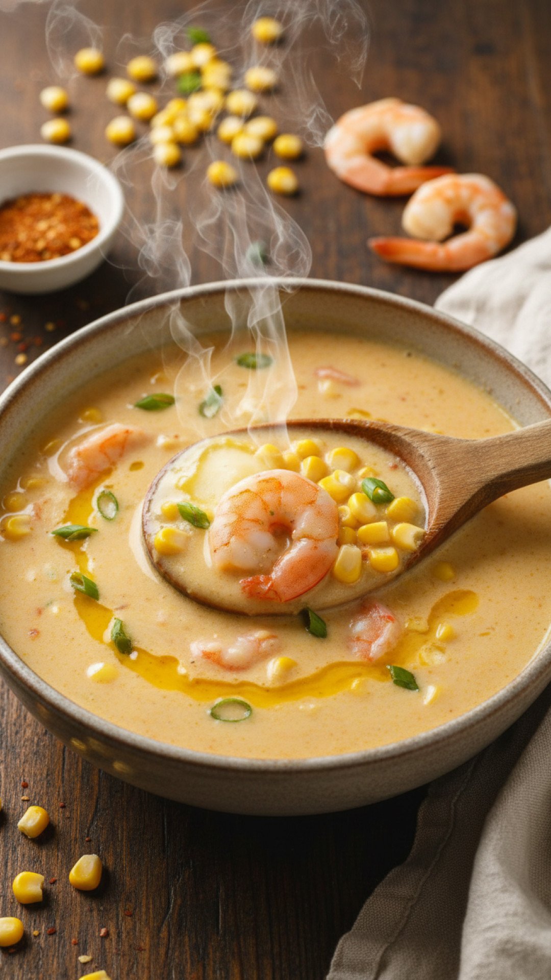 Creamy Shrimp and Corn Soup Preparation
