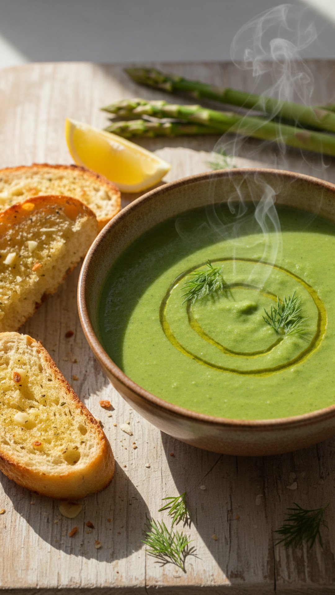 Creamy Vegan Asparagus Soup Preparation