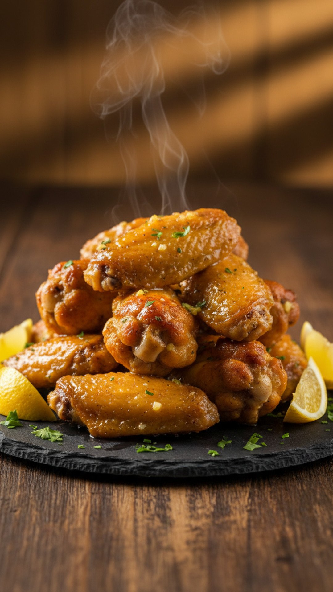 Crispy Baked Lemon Garlic Chicken Wings Preparation