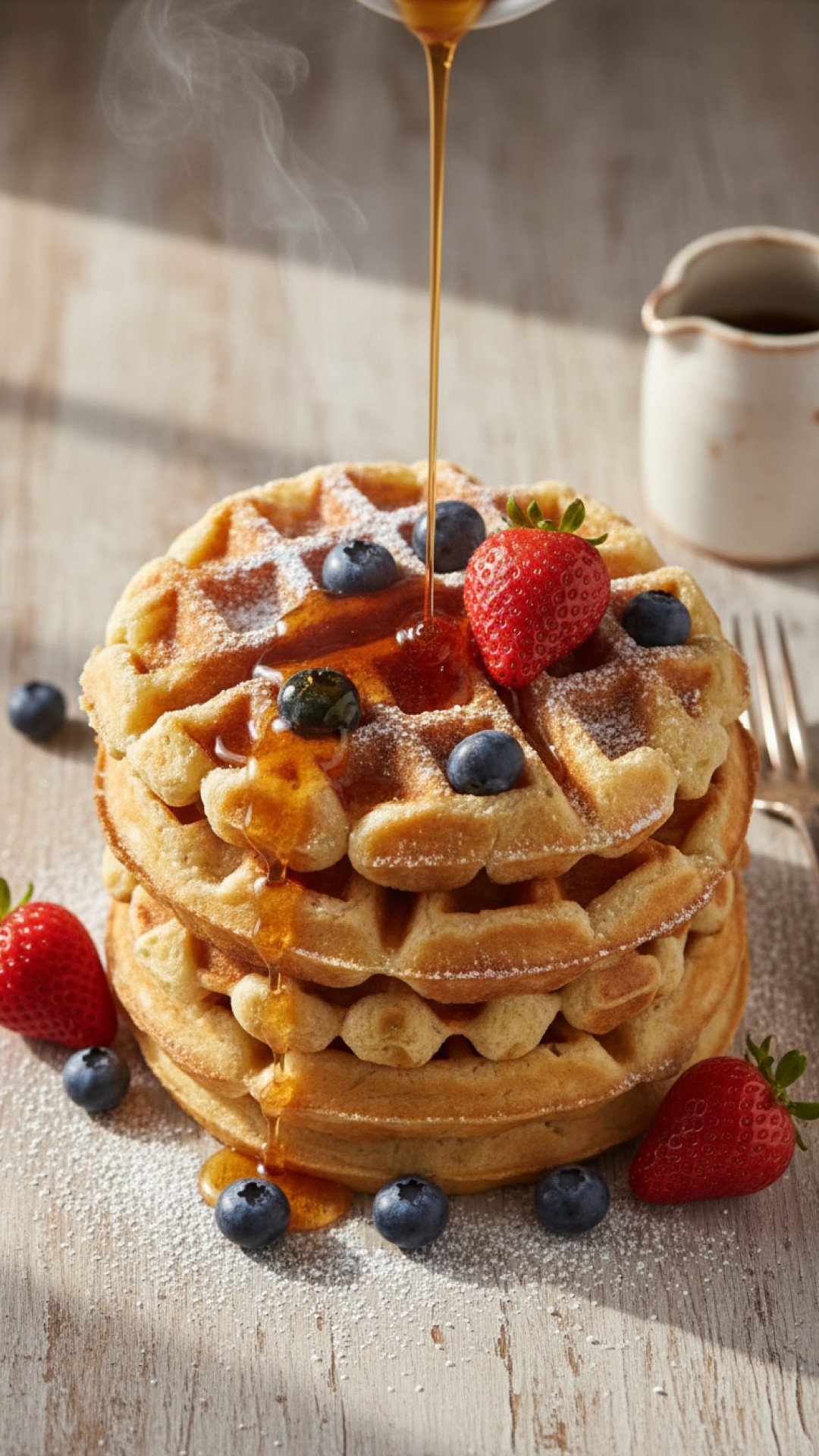 Crispy Easy Waffle Recipe Without Milk Preparation