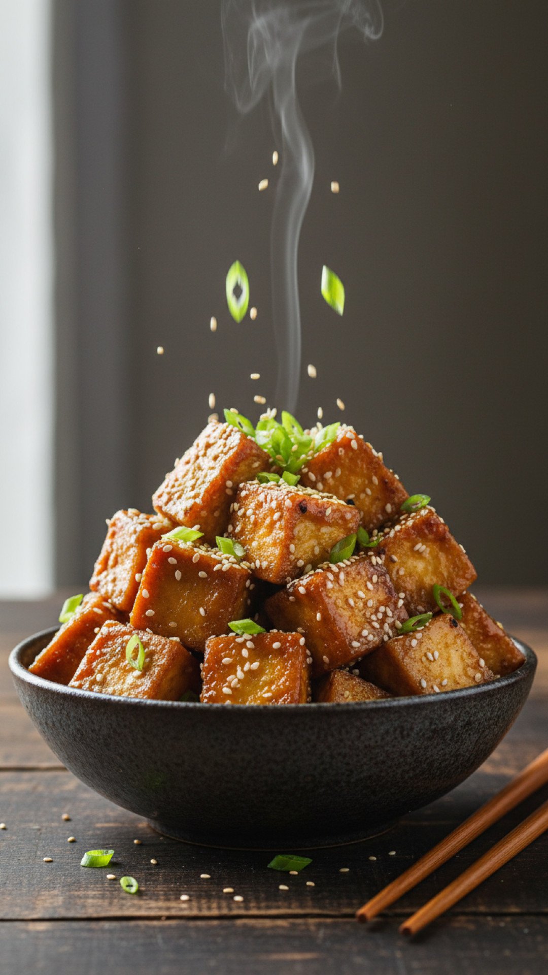 Crispy Honey Garlic Tofu Preparation