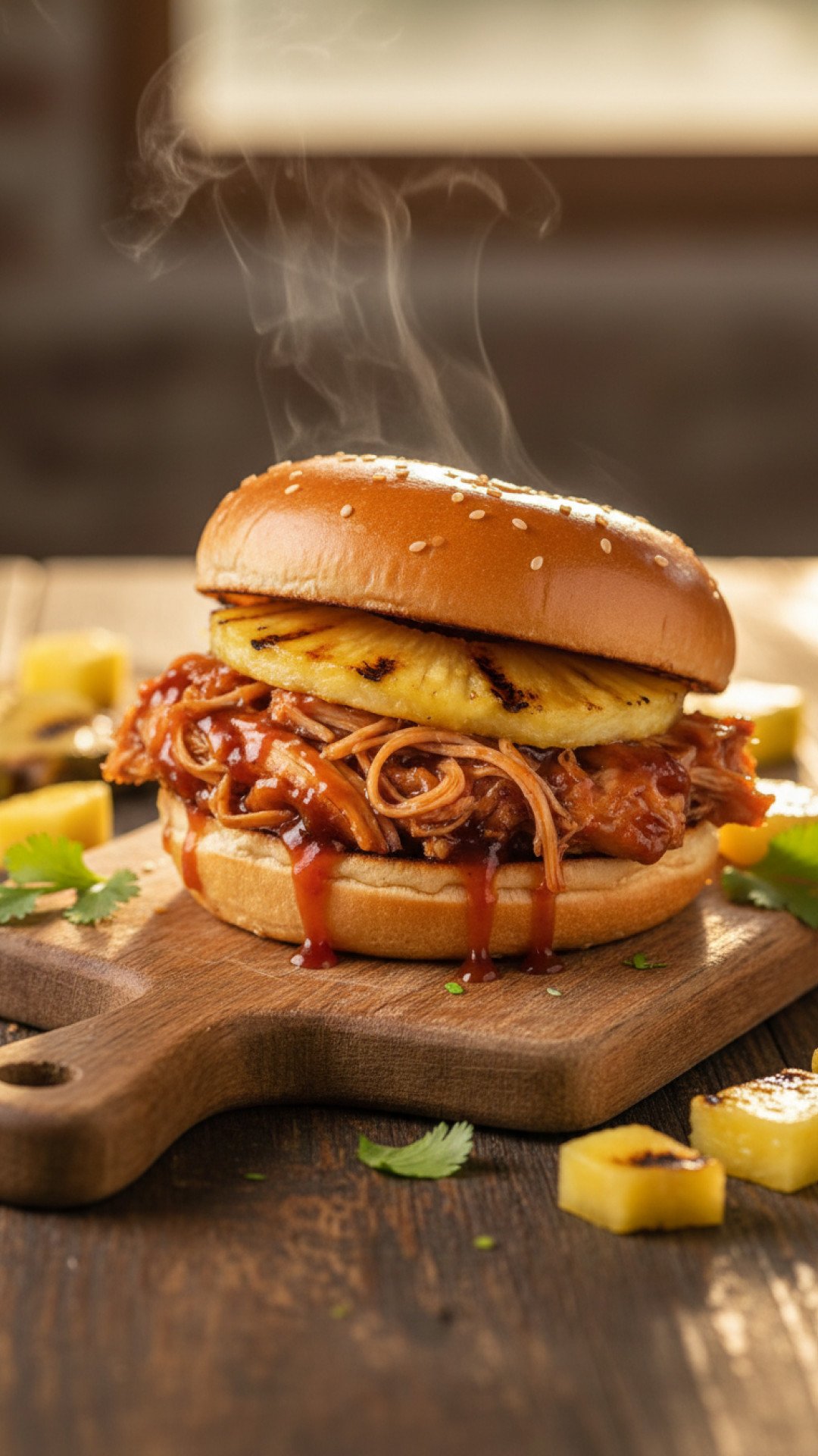 Crock Pot Hawaiian Chicken Sandwiches Preparation