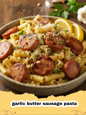 The Ultimate Garlic Butter Sausage Pasta