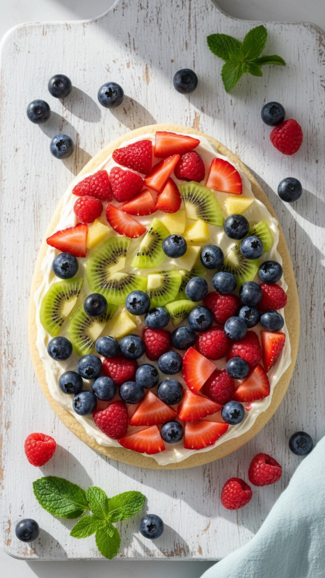 Easter Egg Fruit Pizzas Preparation