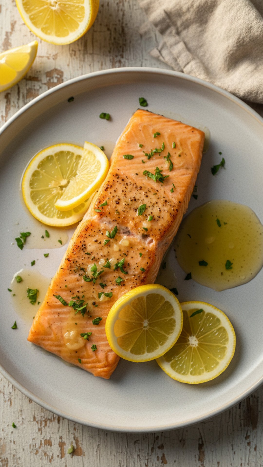 Easy Baked Salmon with Lemon Butter Sauce Preparation