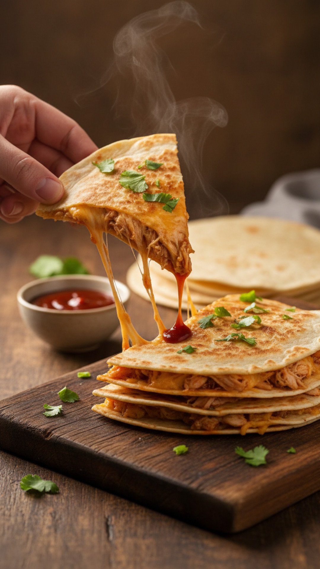 Easy BBQ Chicken Quesadillas Preparation