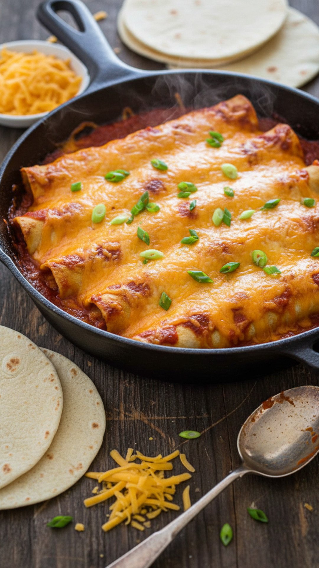 Easy Bean and Cheese Enchiladas Preparation