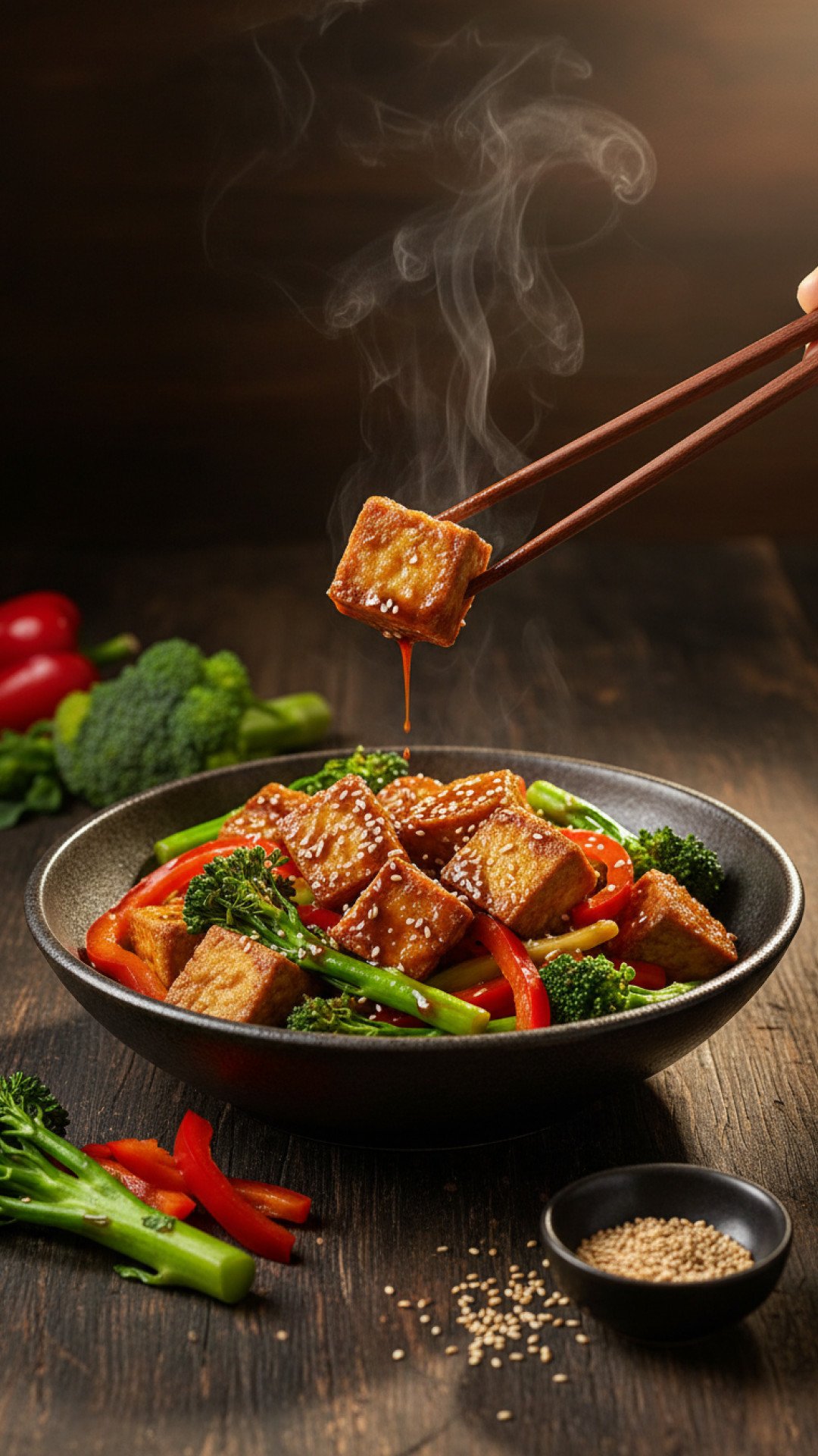 Easy Tofu Stir Fry with Vegetables Preparation