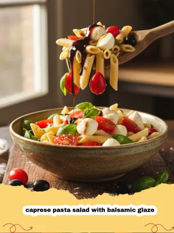 The Best Caprese Pasta Salad with Balsamic Glaze