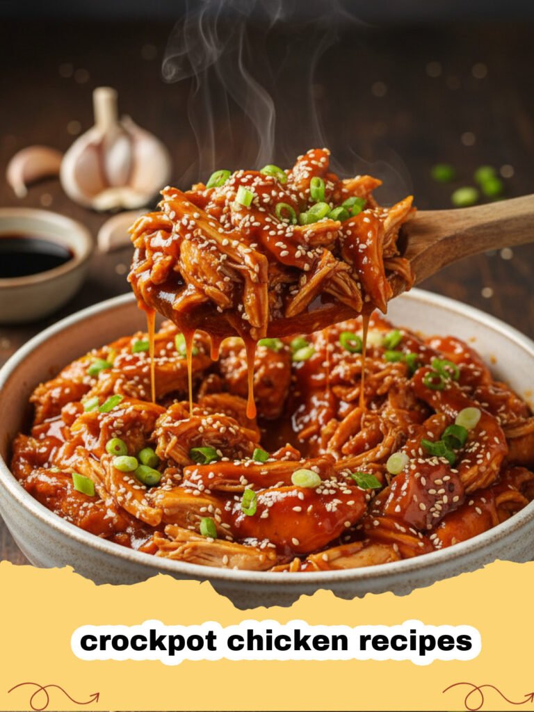 crockpot chicken recipes - Creamy Garlic Parmesan Chicken in a Crockpot